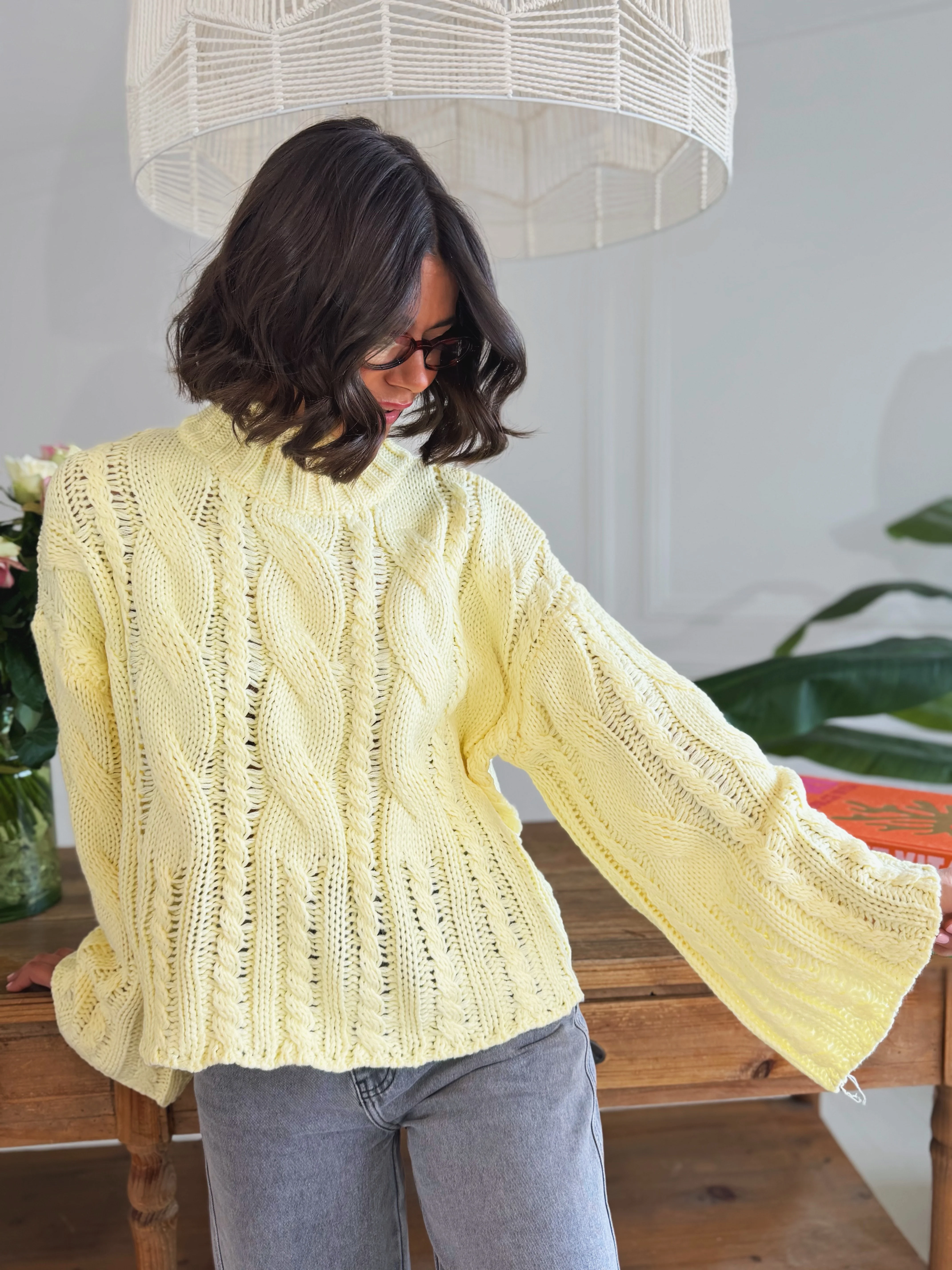 Pull TORSADÉ jaune - Image 6