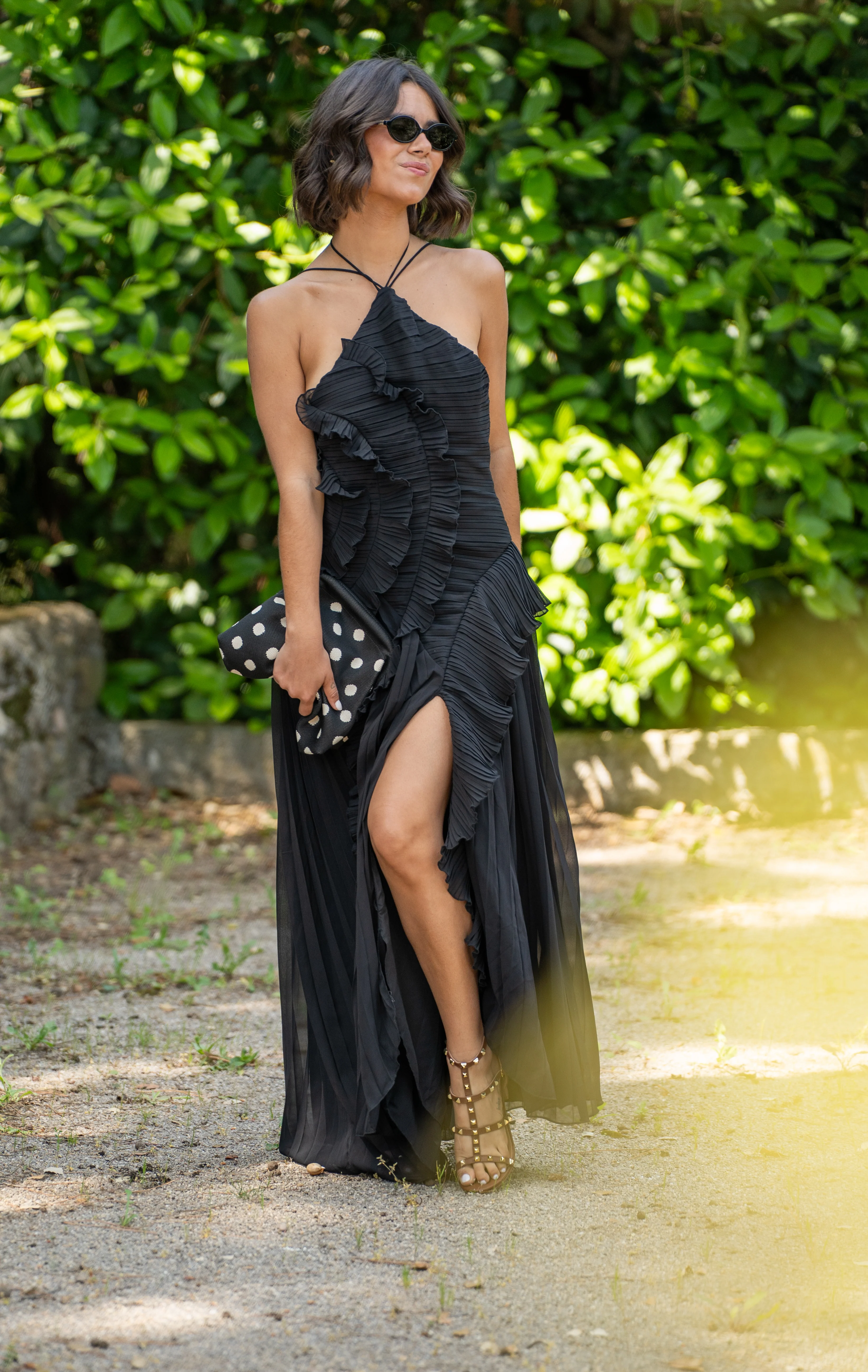 Robe longue VOLANTS  noir - Image 4