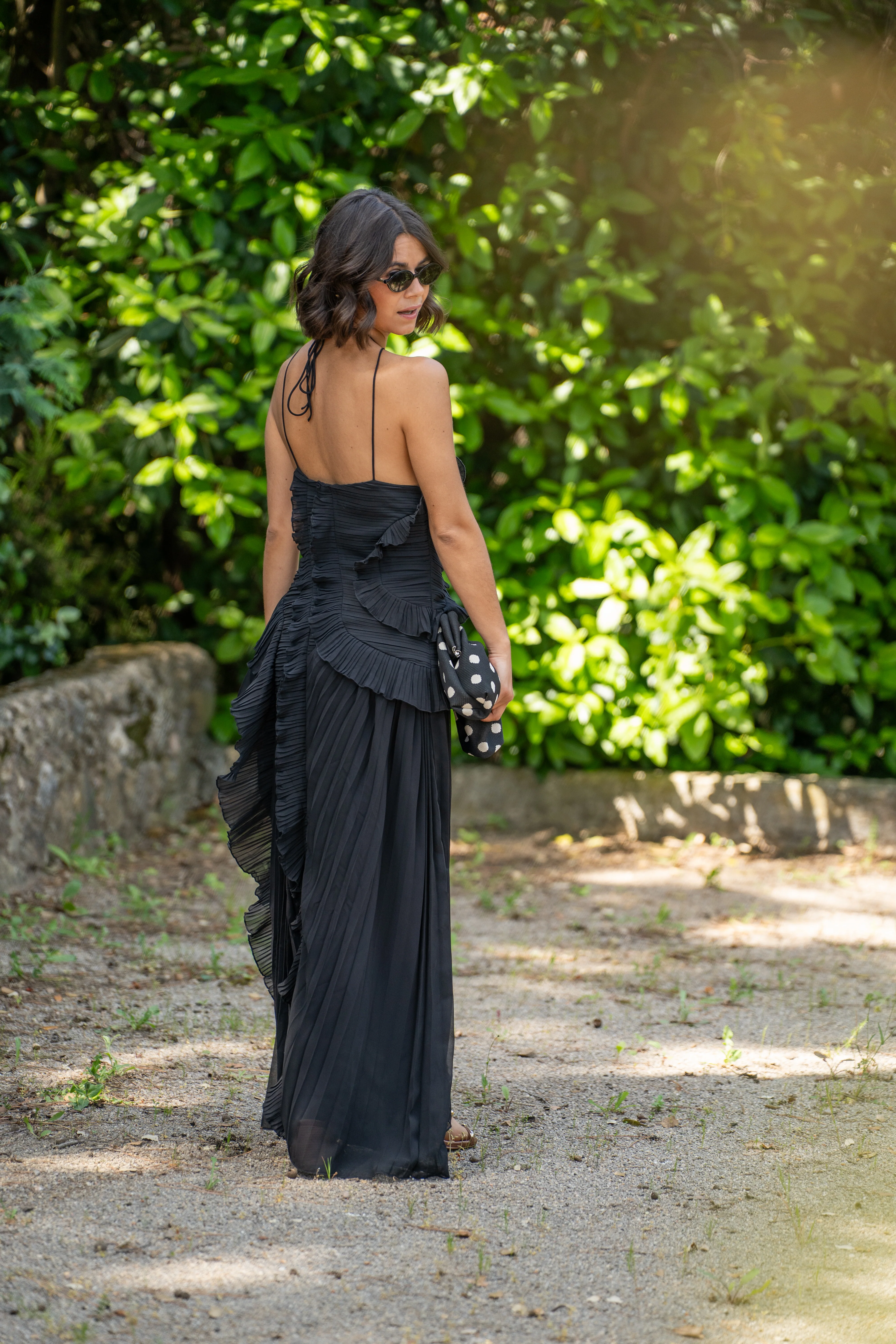 Robe longue VOLANTS  noir - Image 5