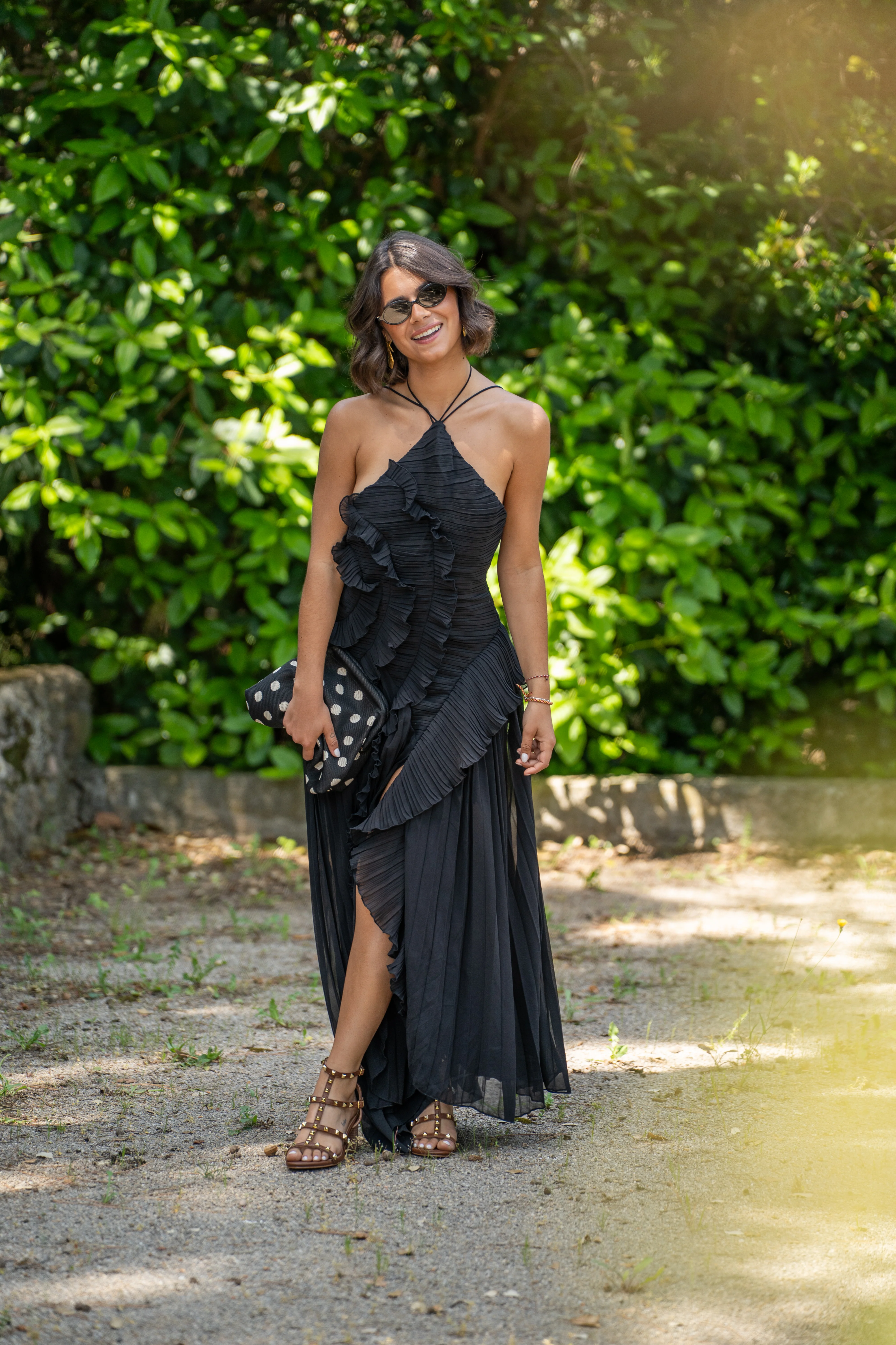 Robe longue VOLANTS  noir - Image 6