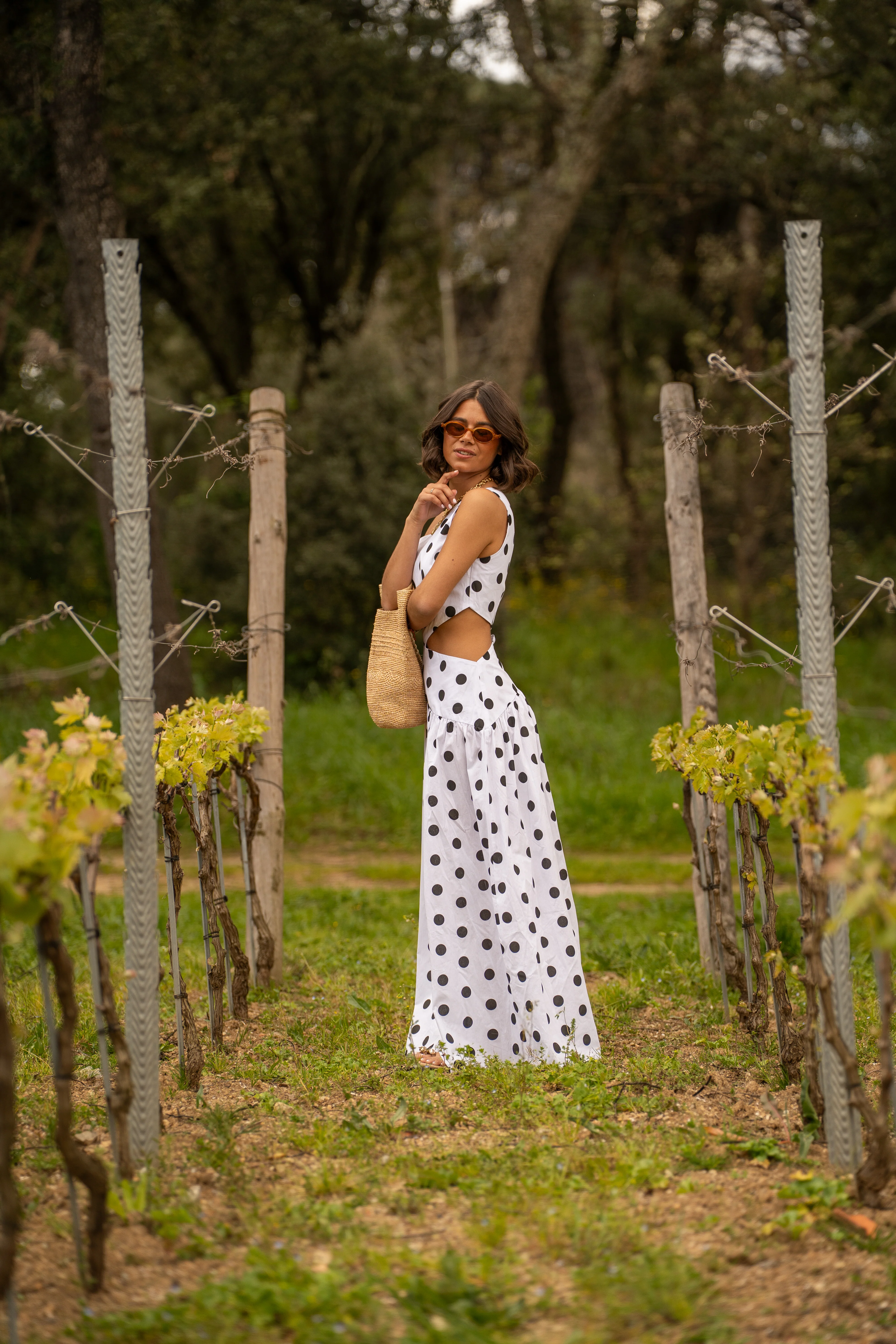 Robe ATHÈNES à pois blanc - Image 6