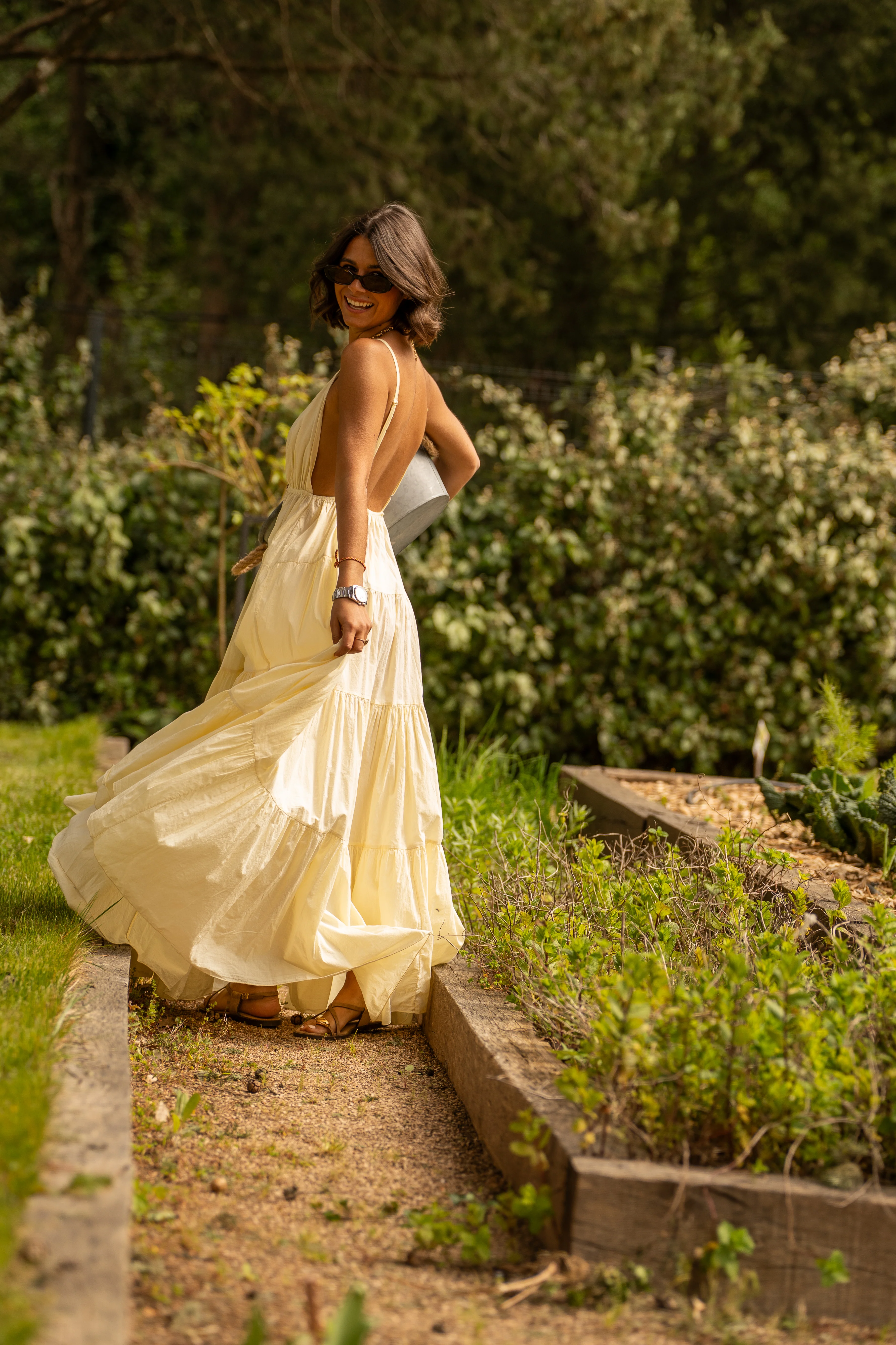 Robe en coton SOLEIL jaune pastel - Image 7
