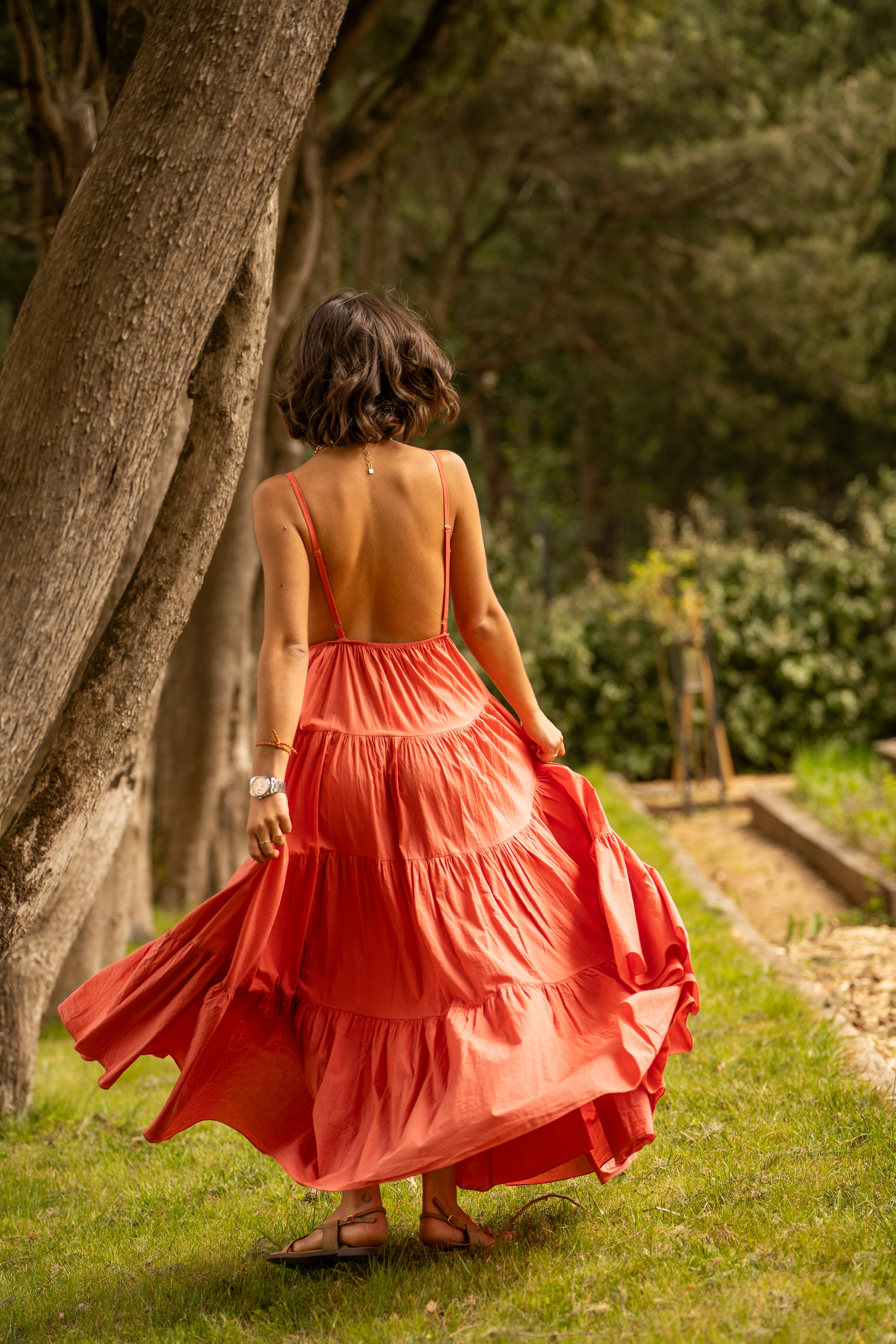 Robe en coton SOLEIL rose - Image 2