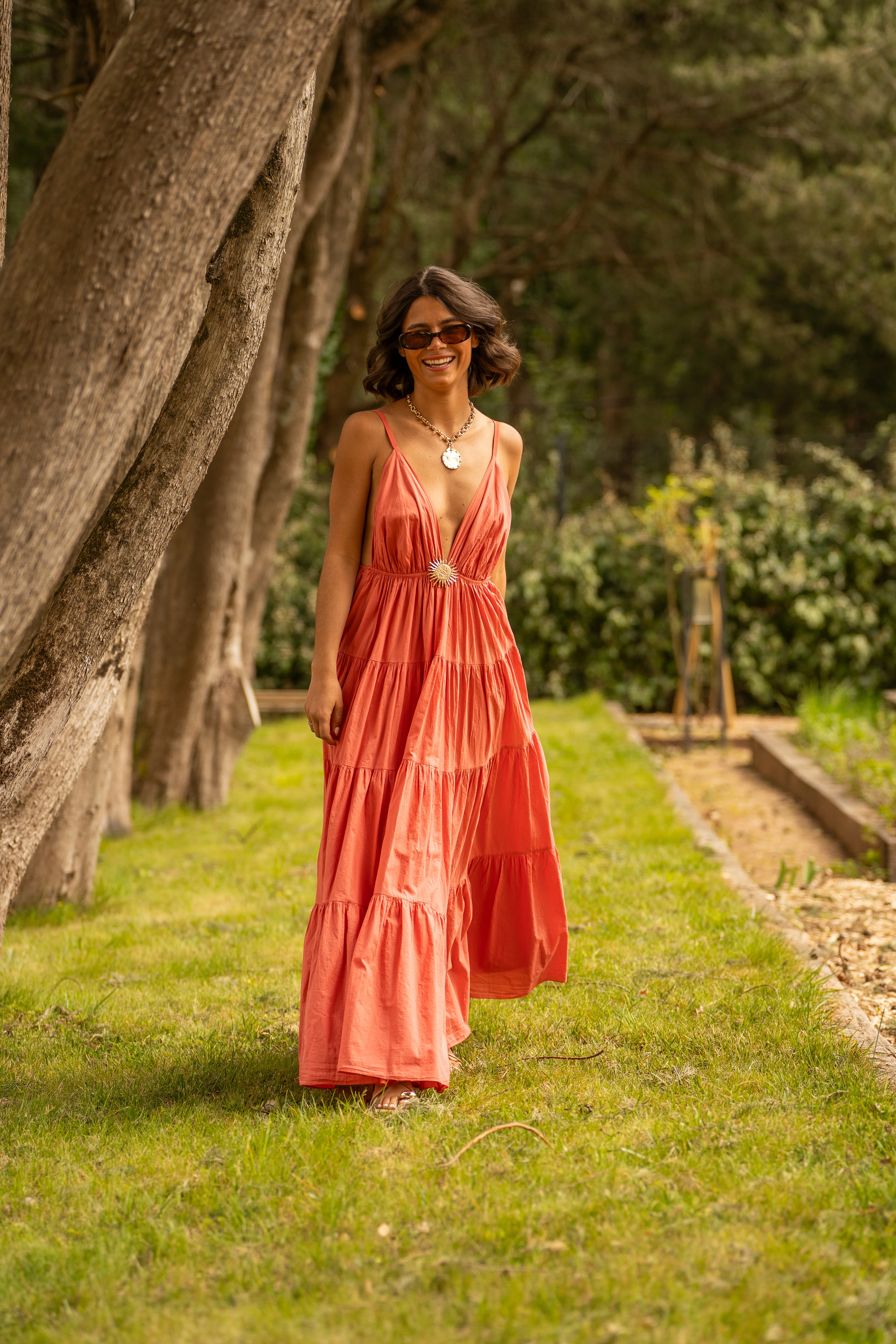 Robe en coton SOLEIL rose - Image 5