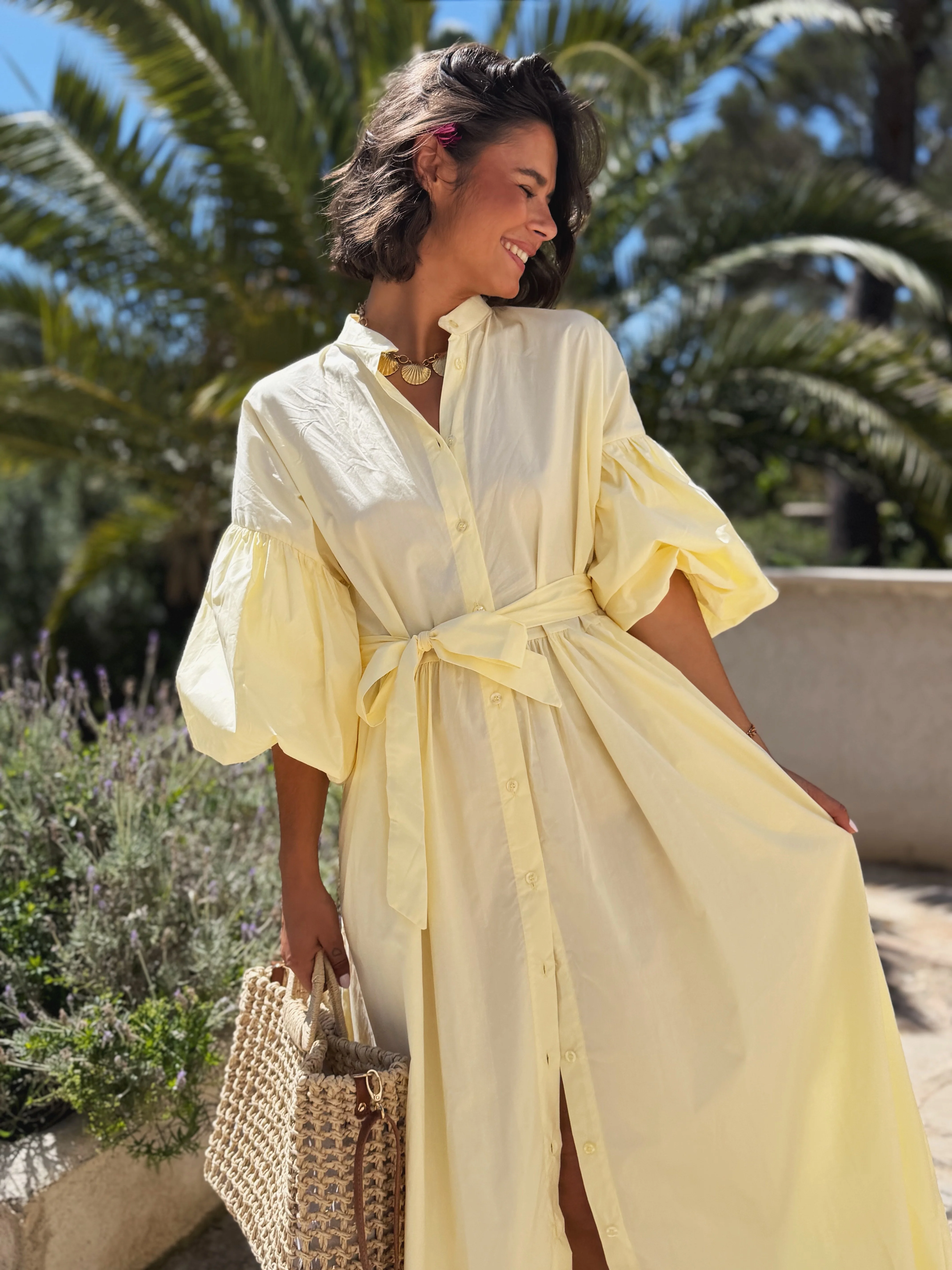 Robe longue AMAYA jaune