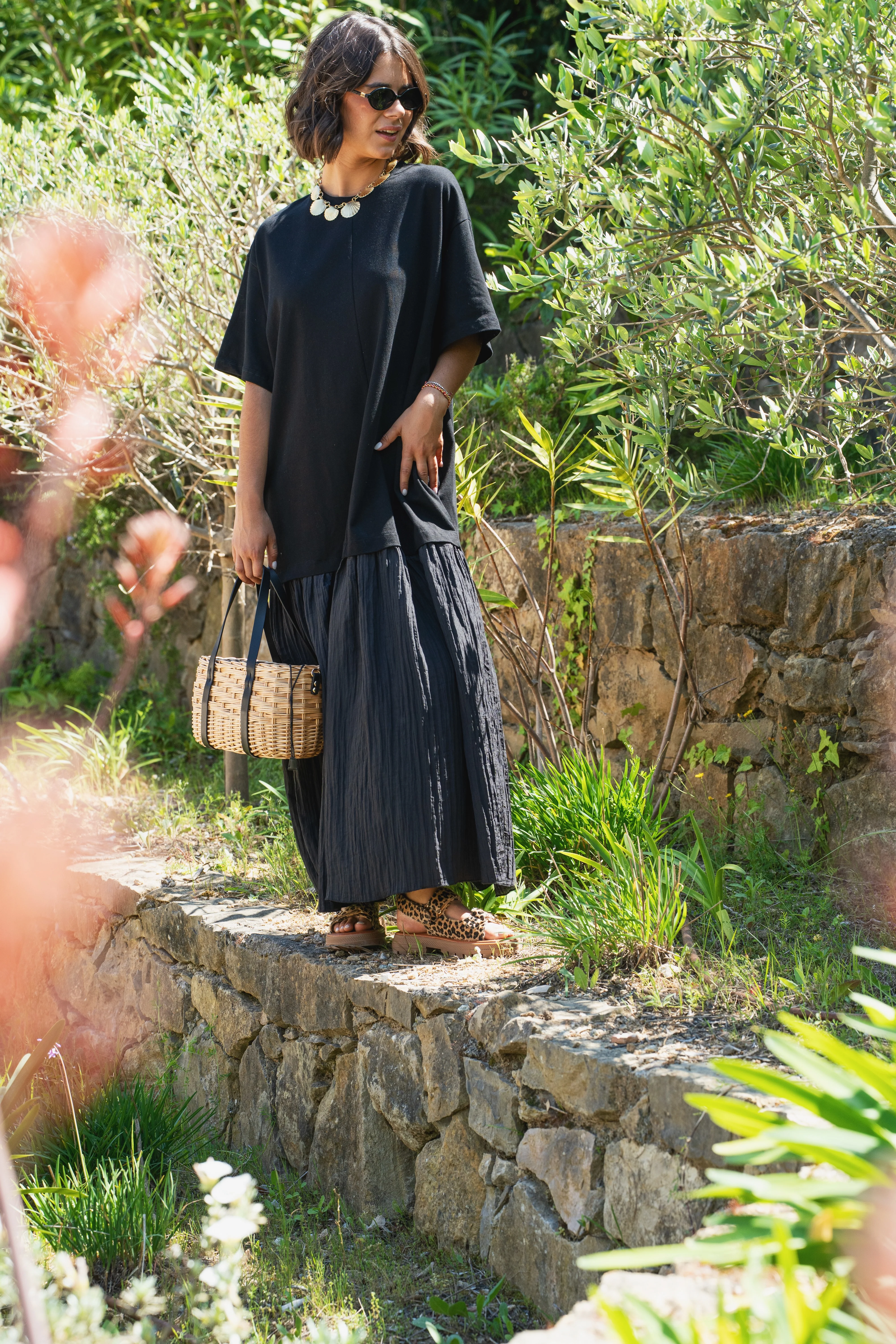 Robe TEE-SHIRT noir - Image 2