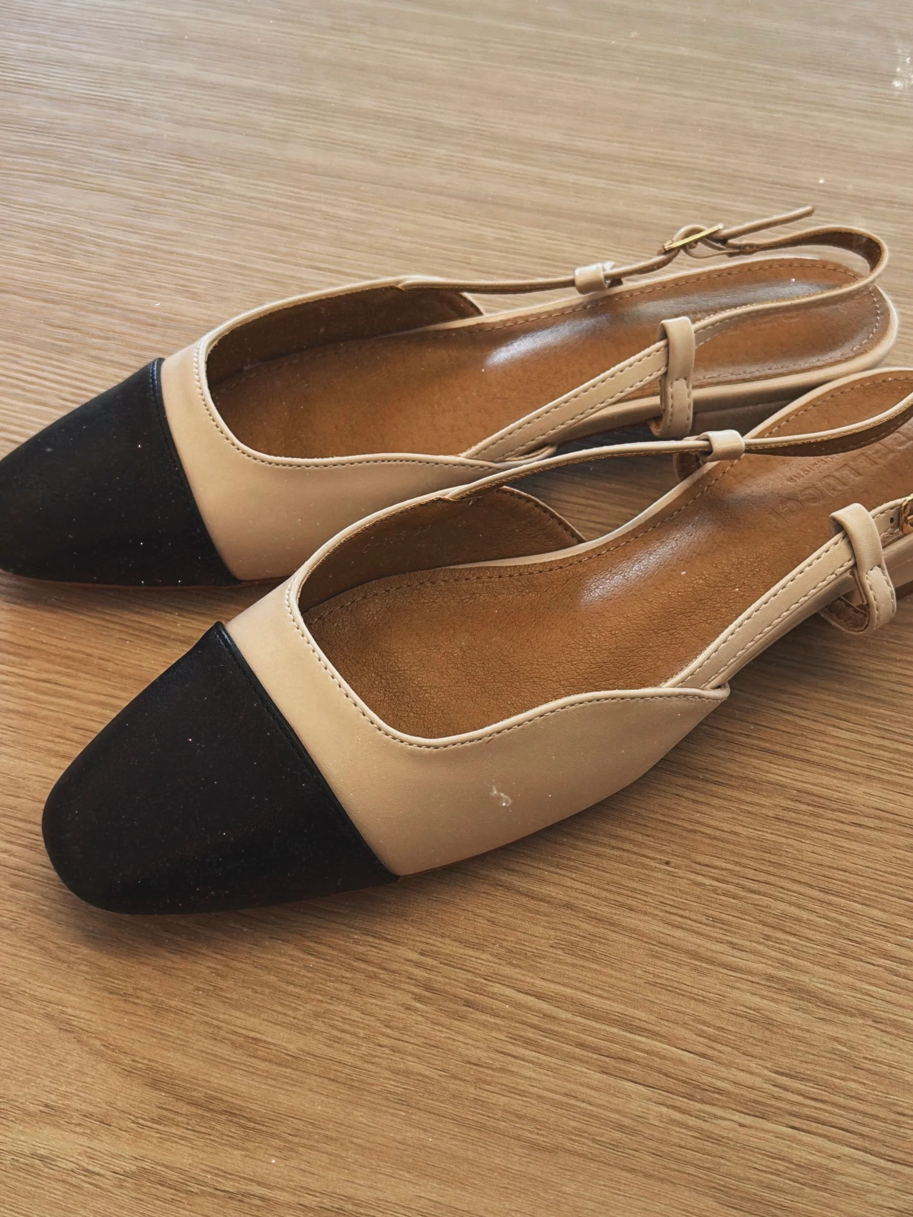 Slingback beige&noir - Image 2