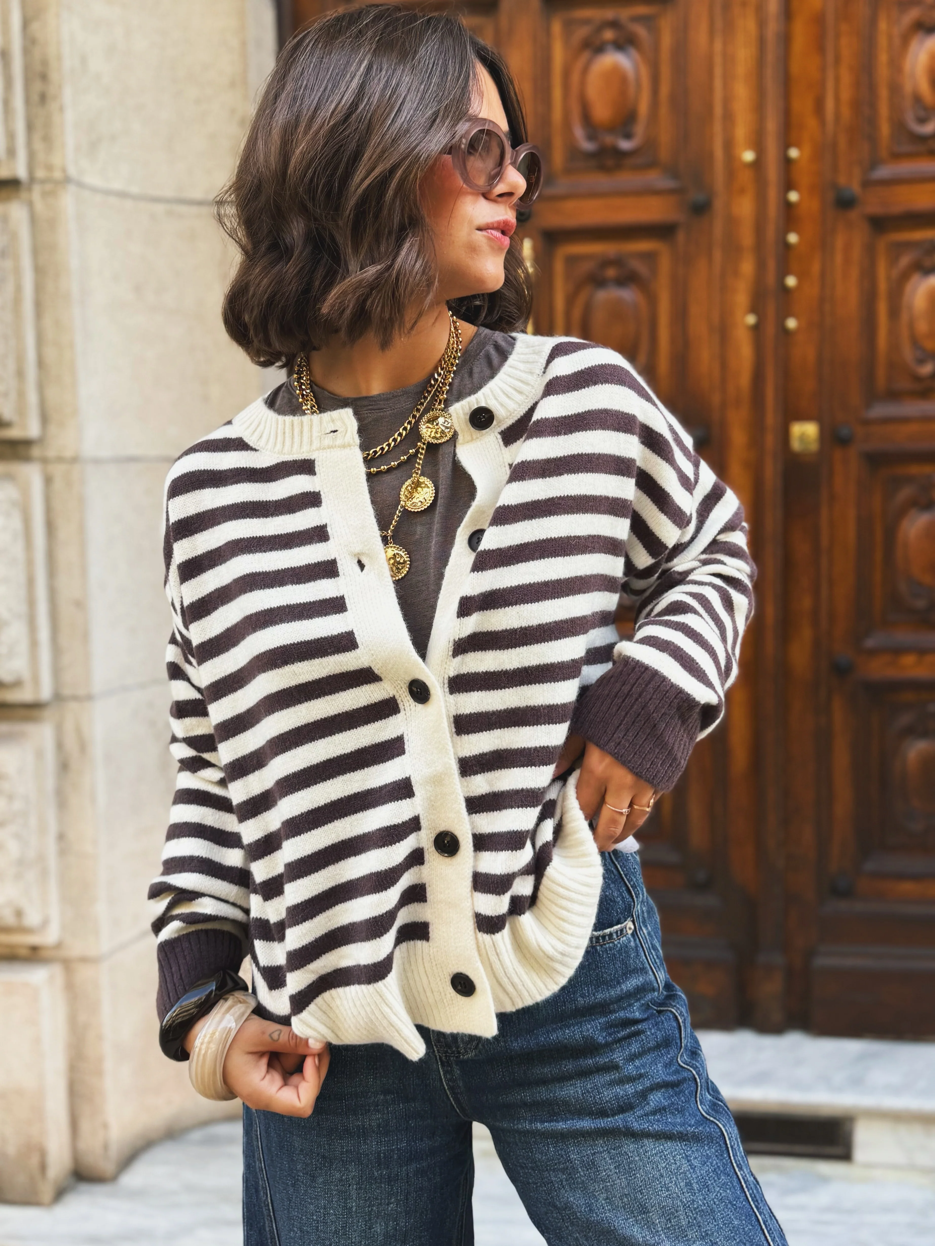 Sous-pull avec du CACHEMIRE marron - Image 6