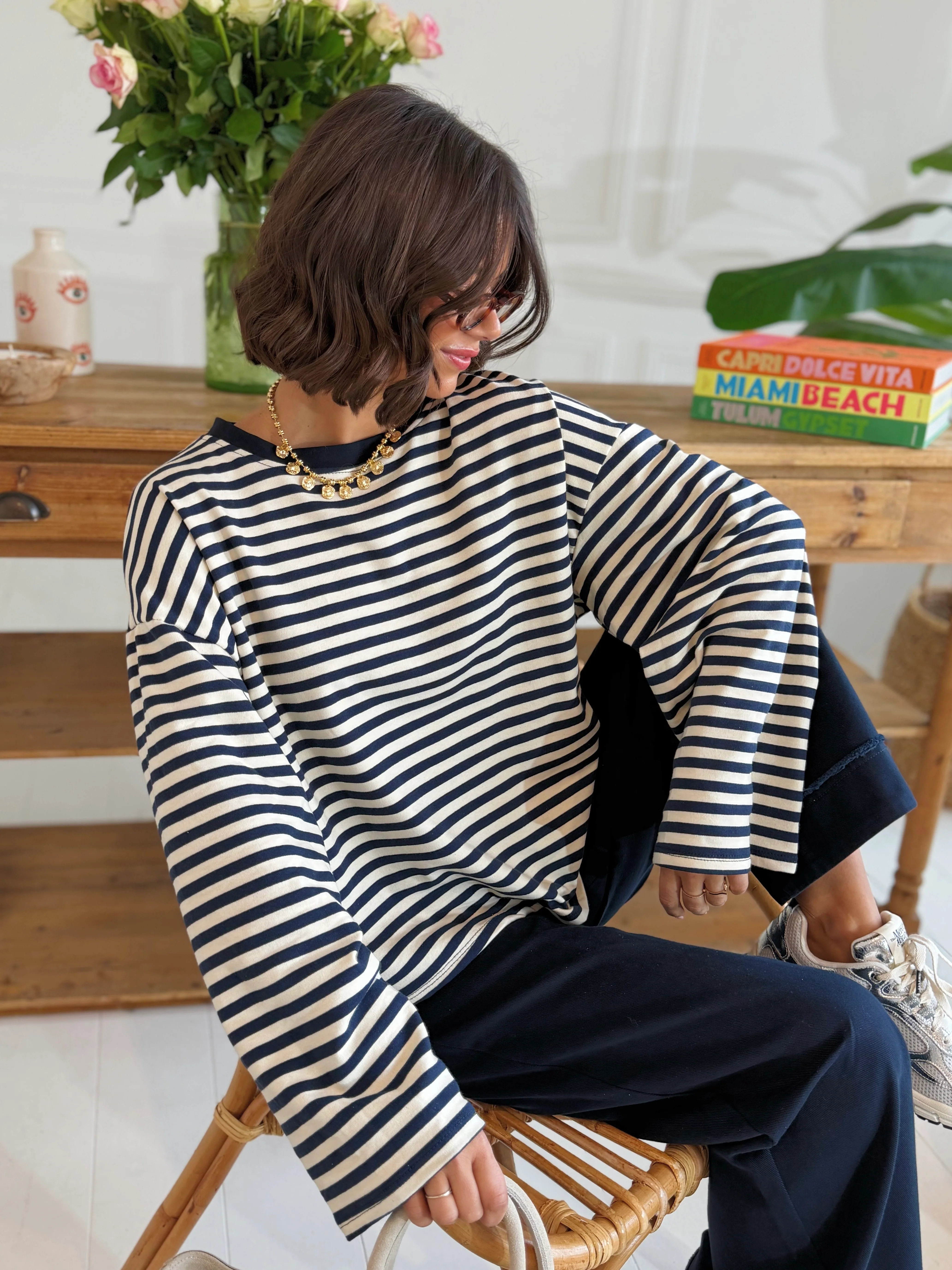 Tee-shirt MARINIÈRE marine&blanc - Image 3