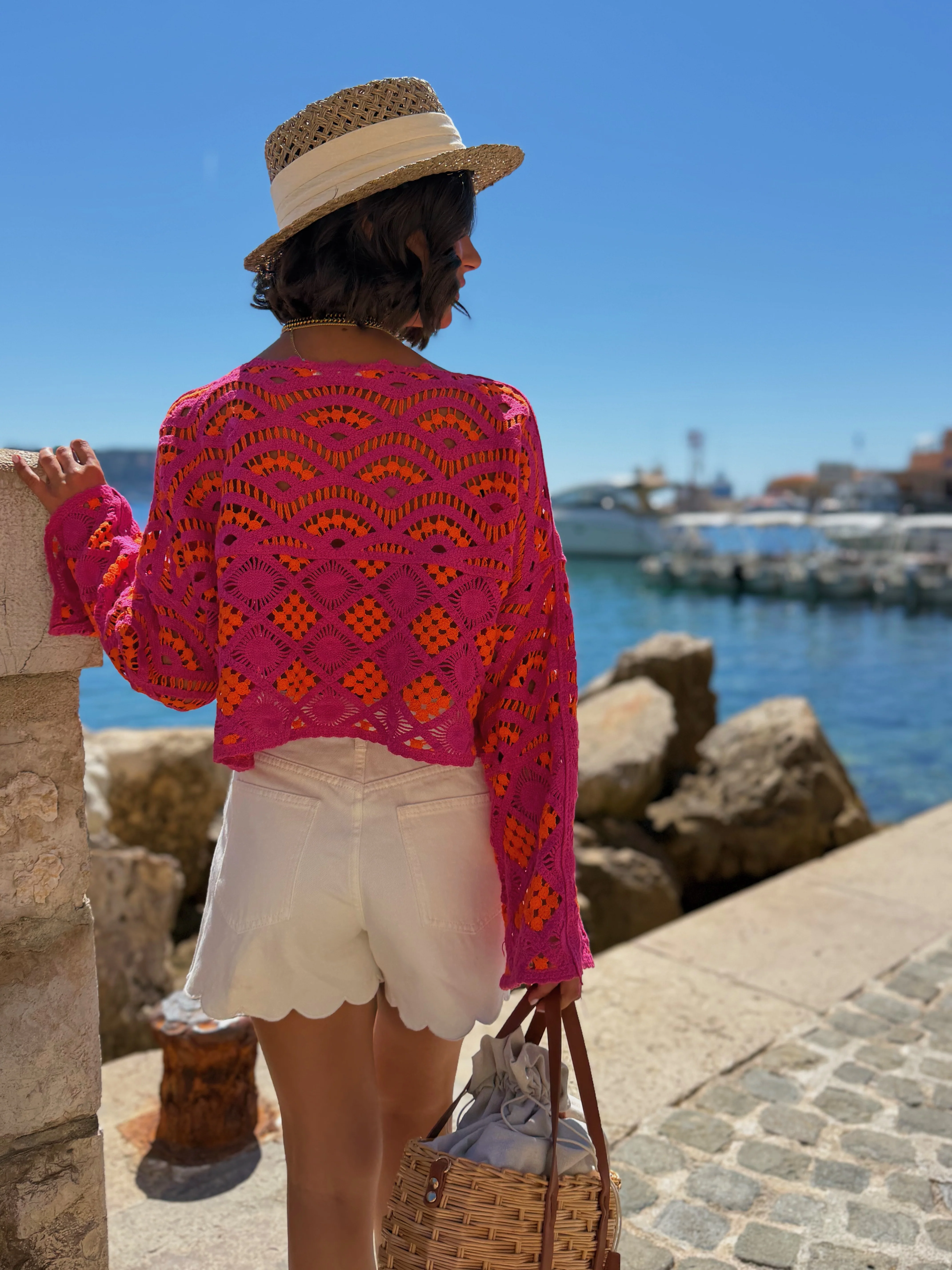 Top CROCHET rose&orange - Image 2