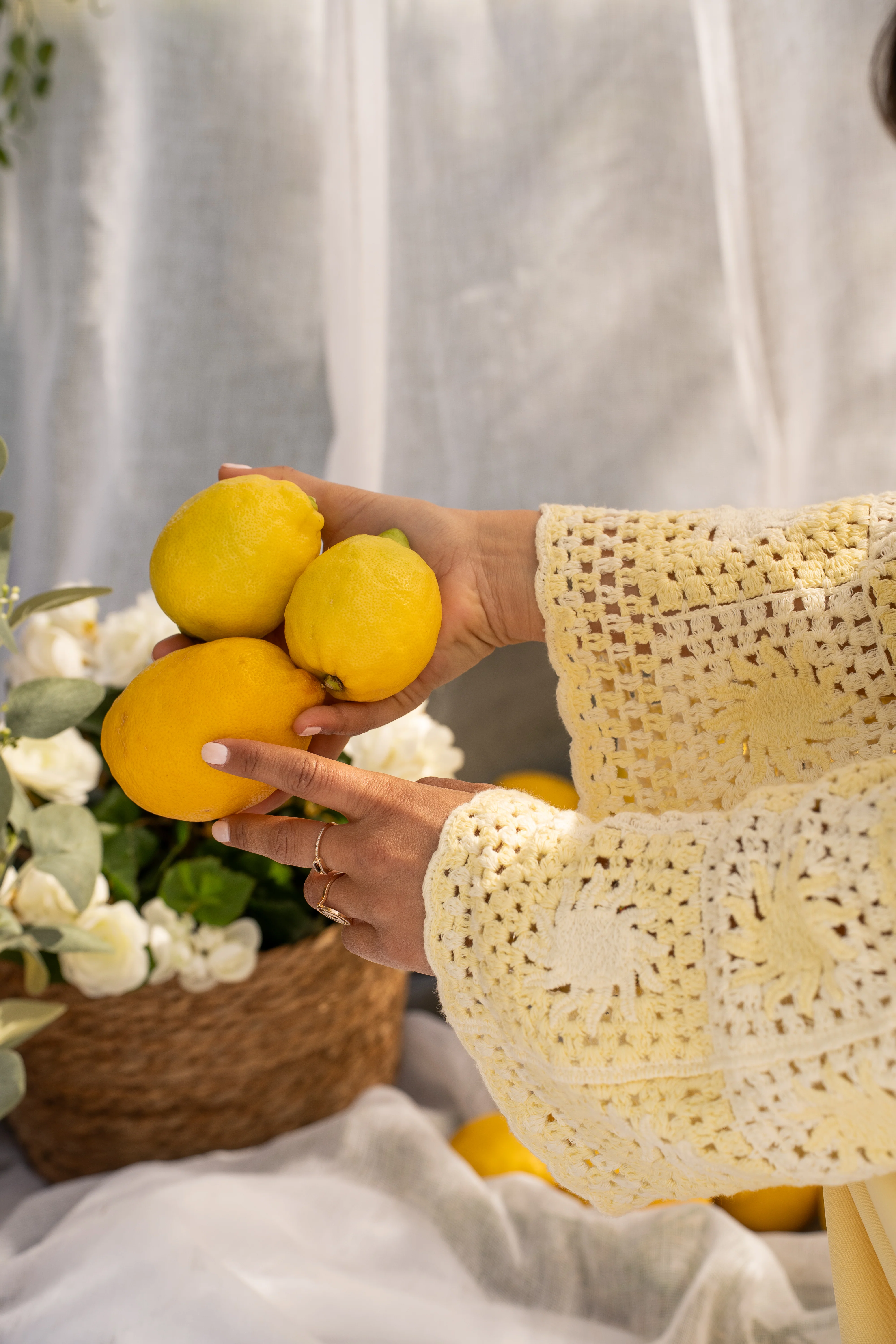 Top en crochet SUN jaune - Image 3
