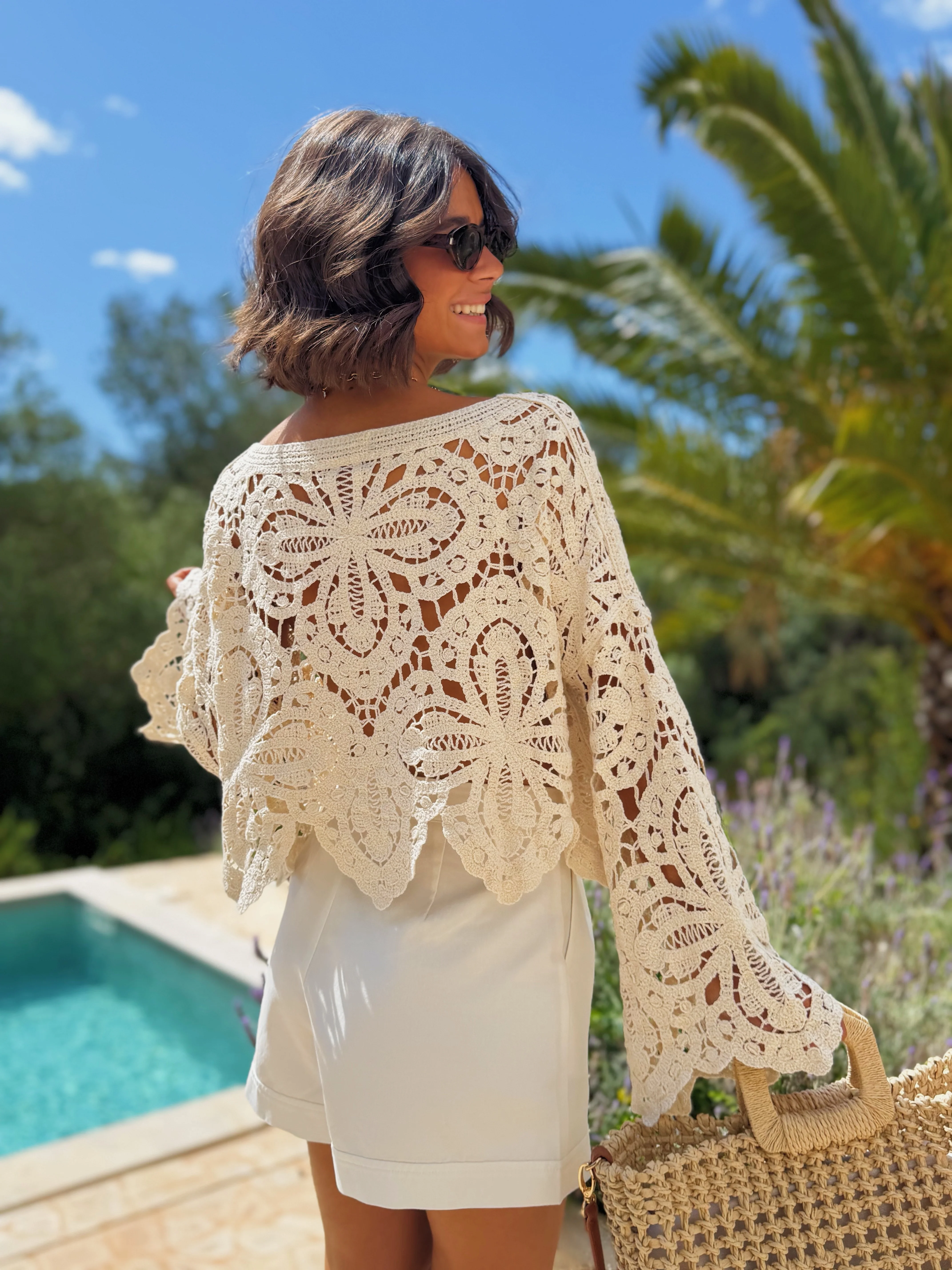 Top JESS en crochet beige - Image 5