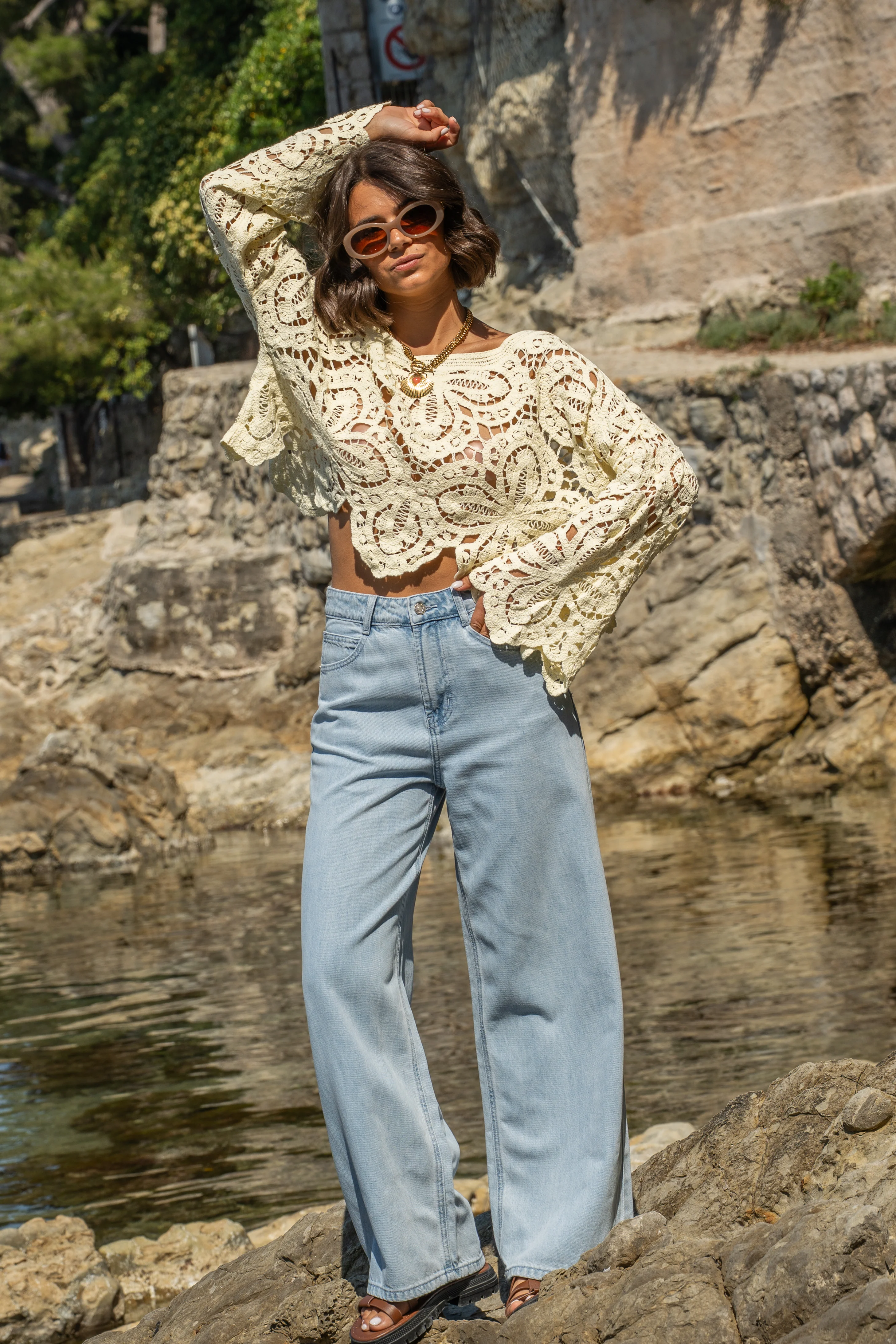 Top JESS en crochet jaune - Image 2