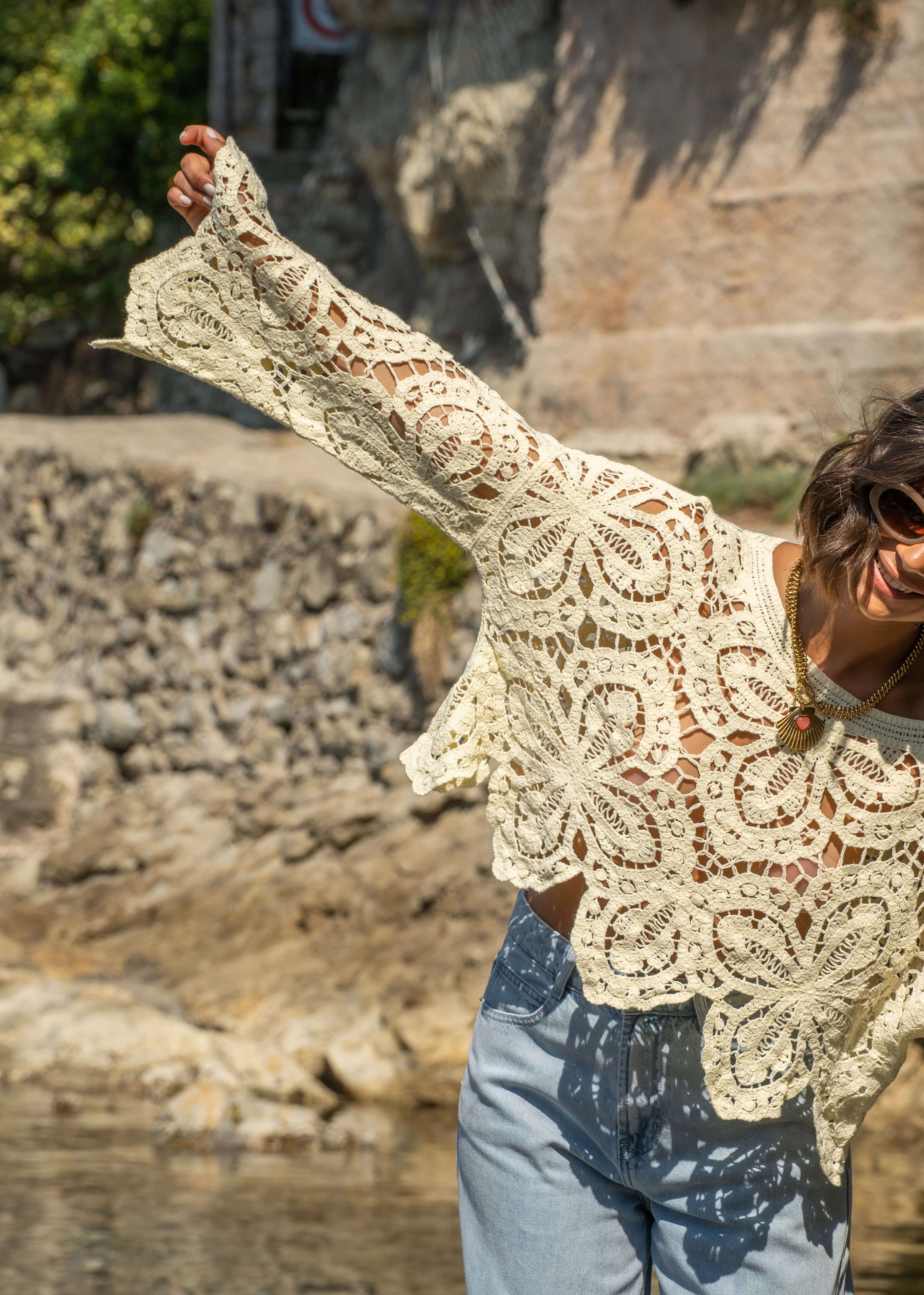 Top JESS en crochet jaune - Image 3