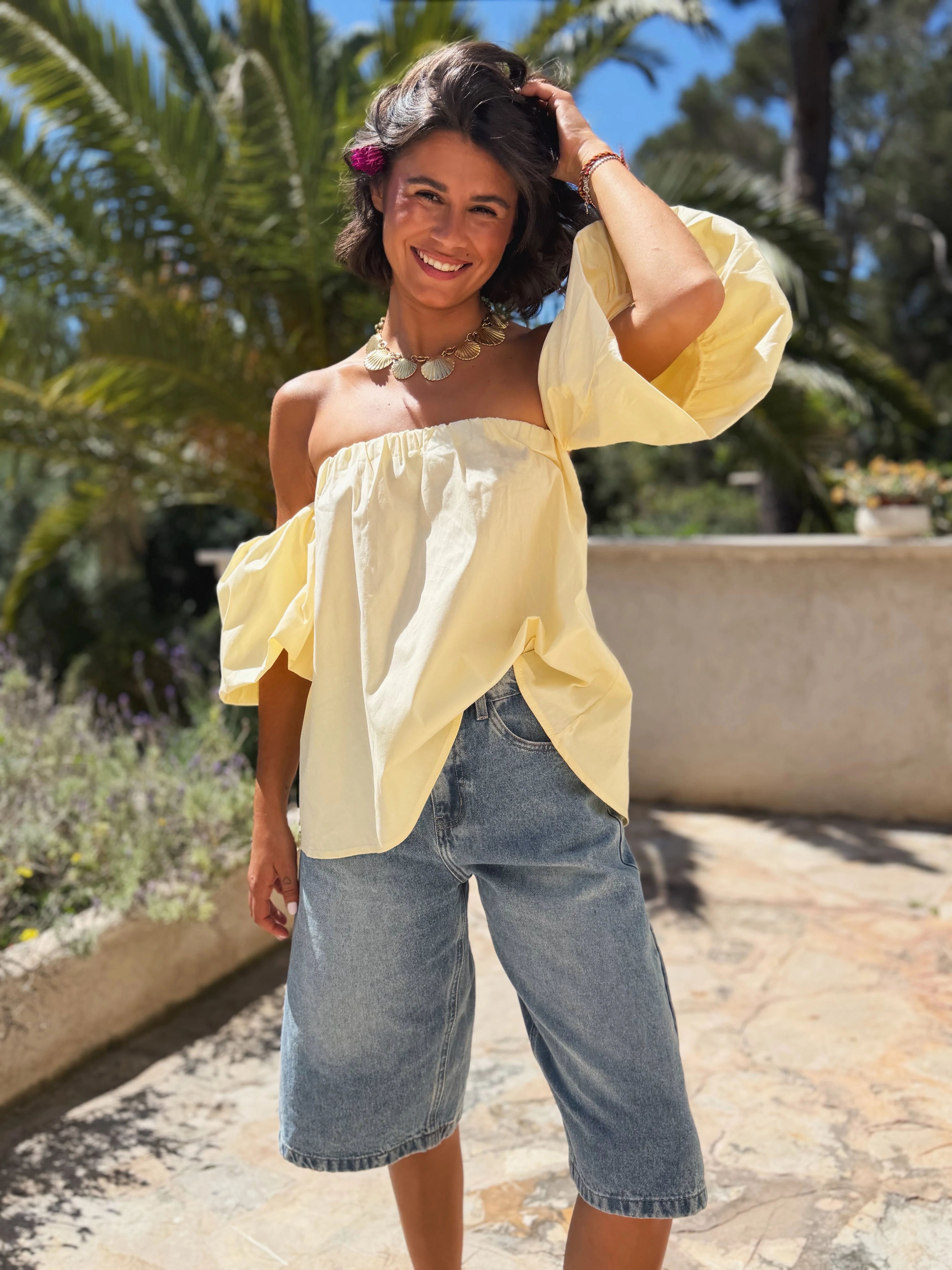 Top LÉNA jaune pastel - Image 3