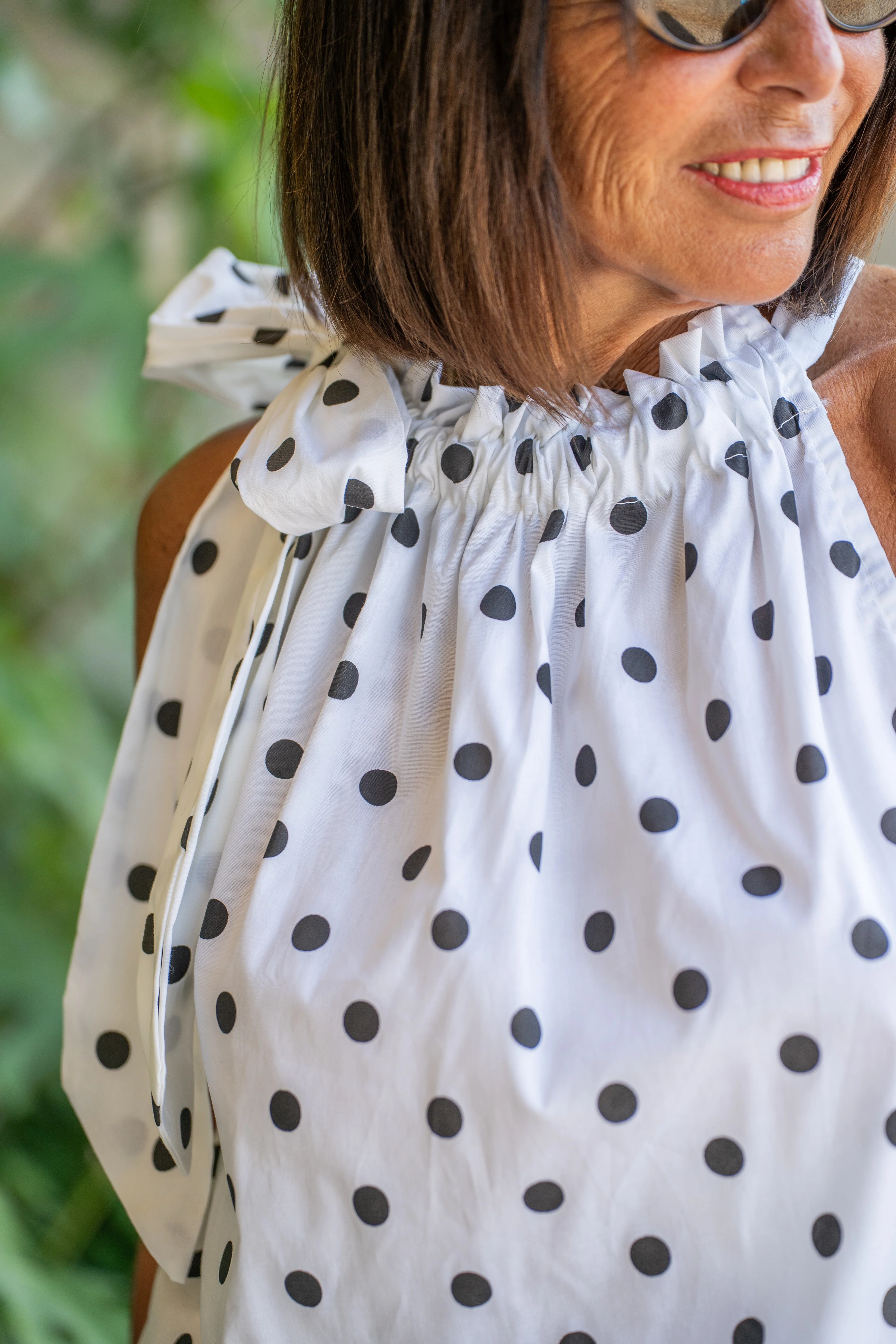 Top à pois PATCH fond blanc - Image 3
