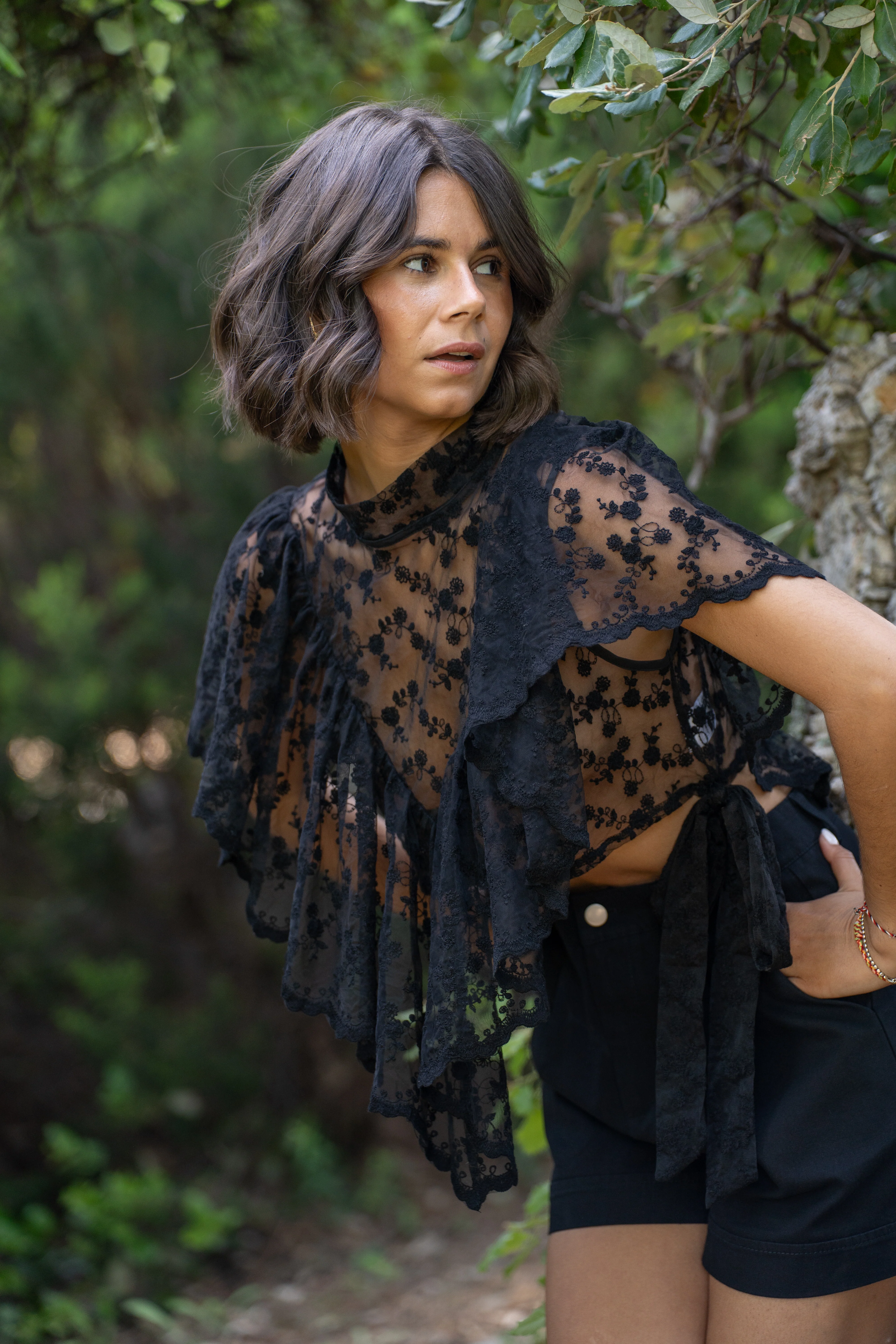 Top ROSALIE en dentelle noir - Image 3
