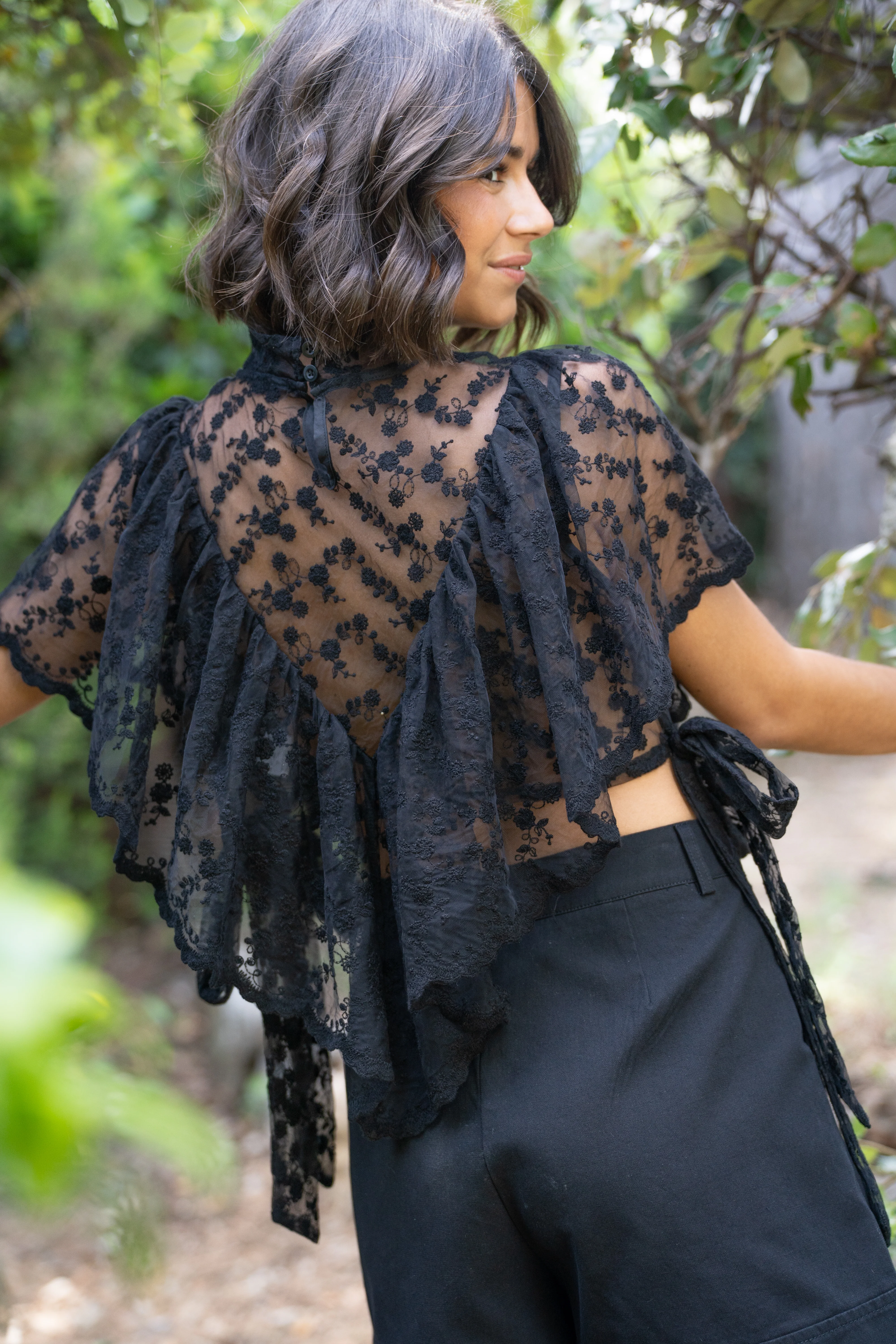 Top ROSALIE en dentelle noir - Image 4