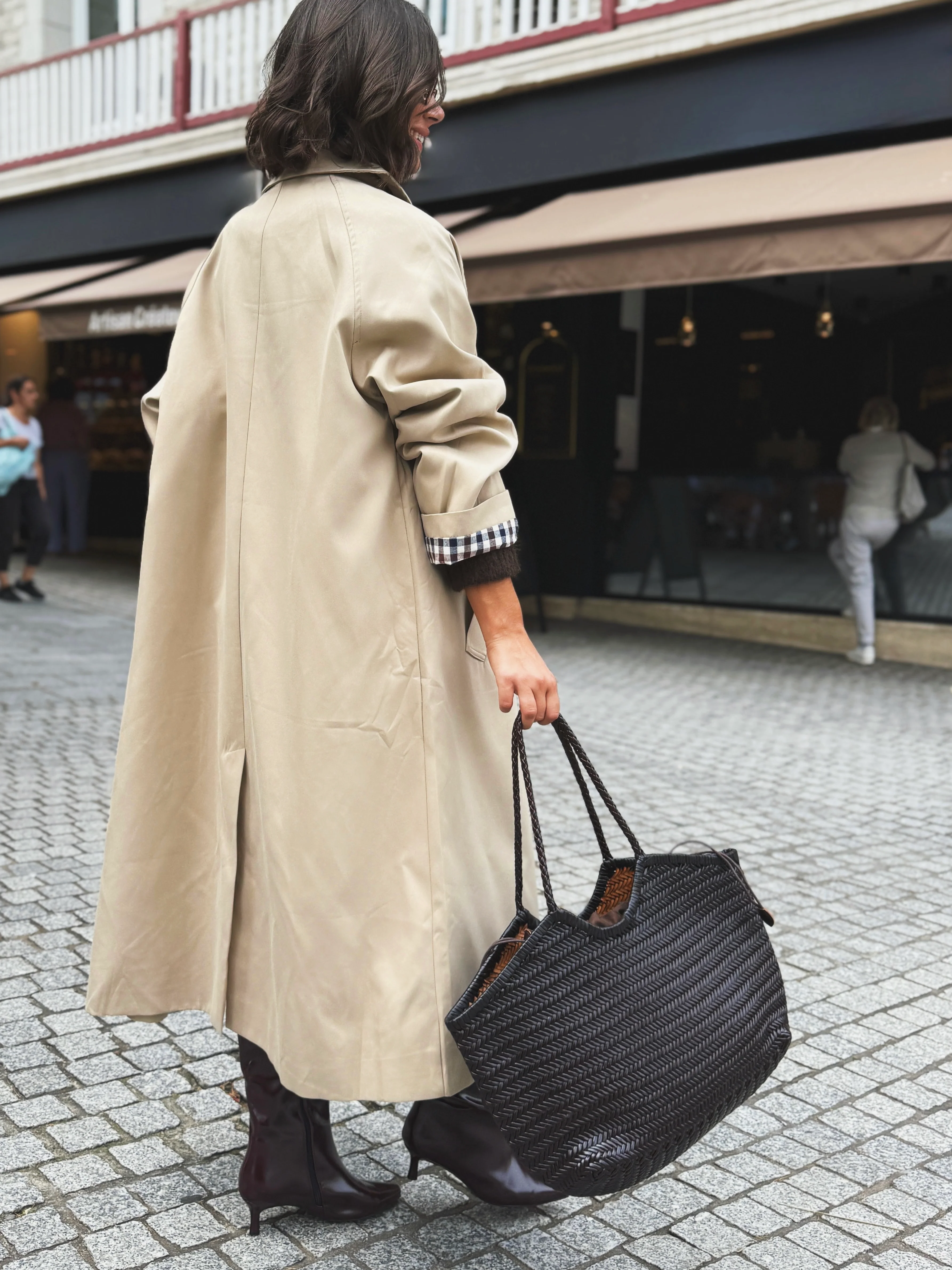 Trench CHARLOTTE long avec ses carreaux - Image 4