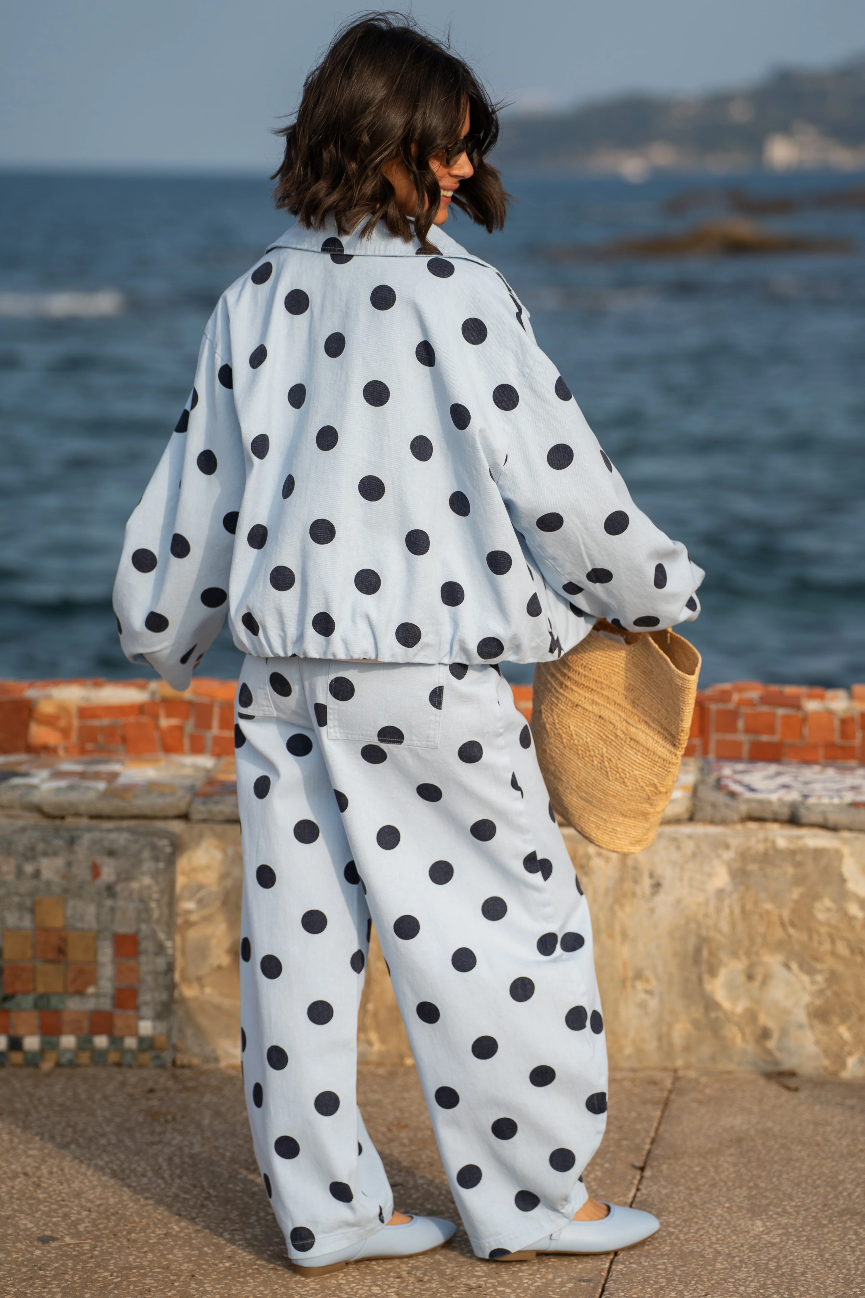 Pantalon POLKA DOTS bleu&marine - Image 6