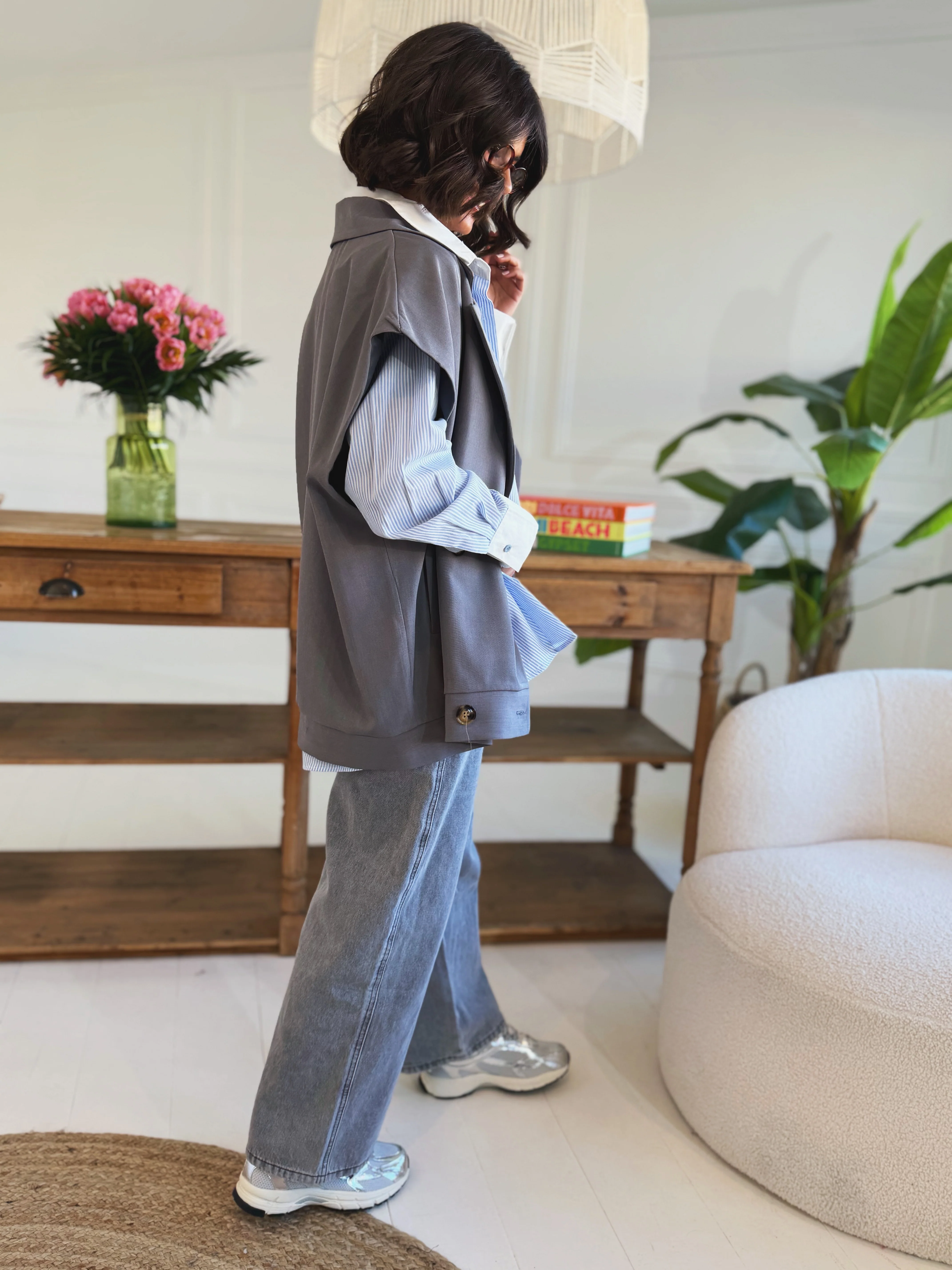 Veste AXEL sans manche gris - Image 3