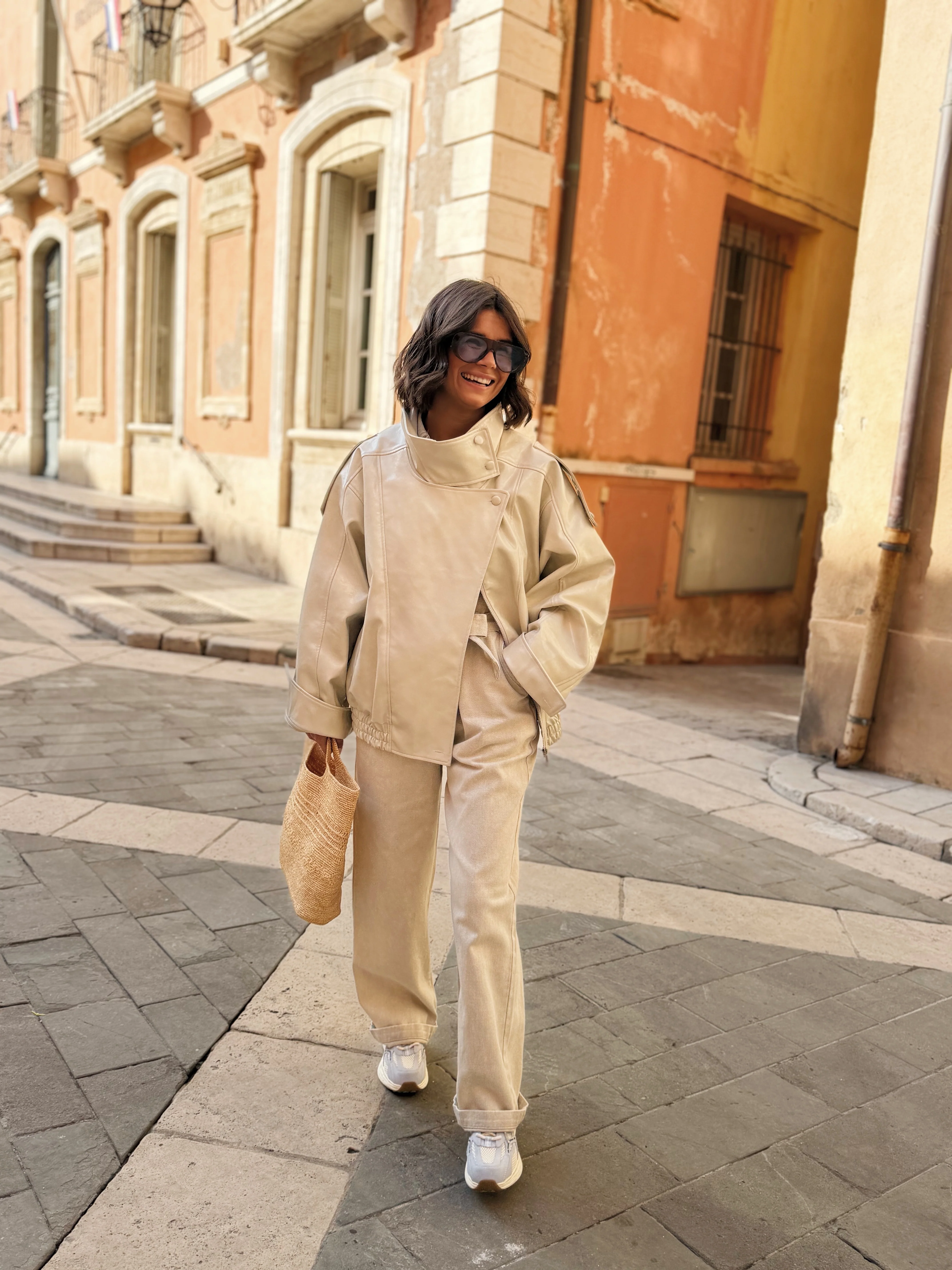 Veste COL MONTANT beige - Image 2
