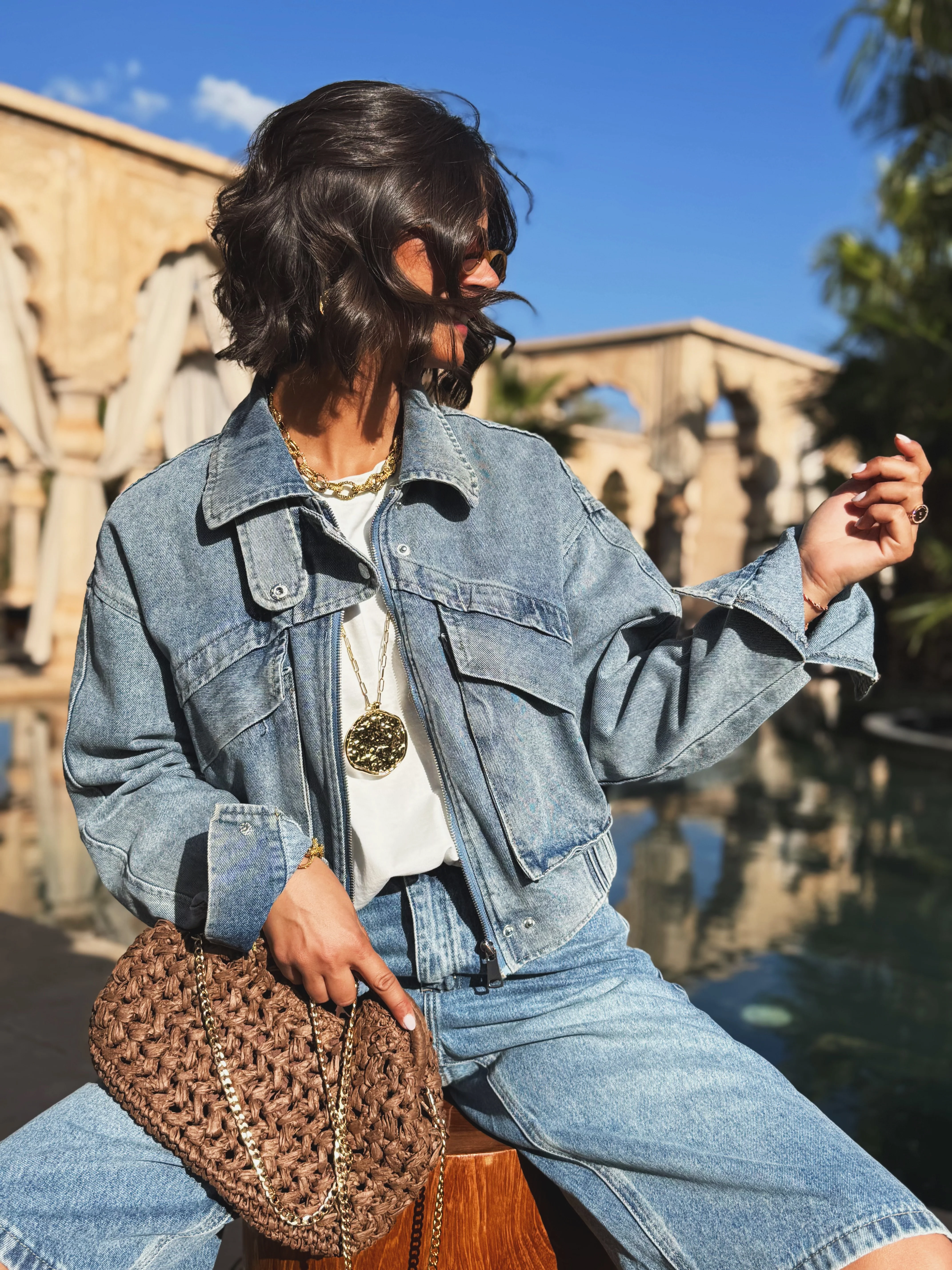 Veste BOMBERS en jean