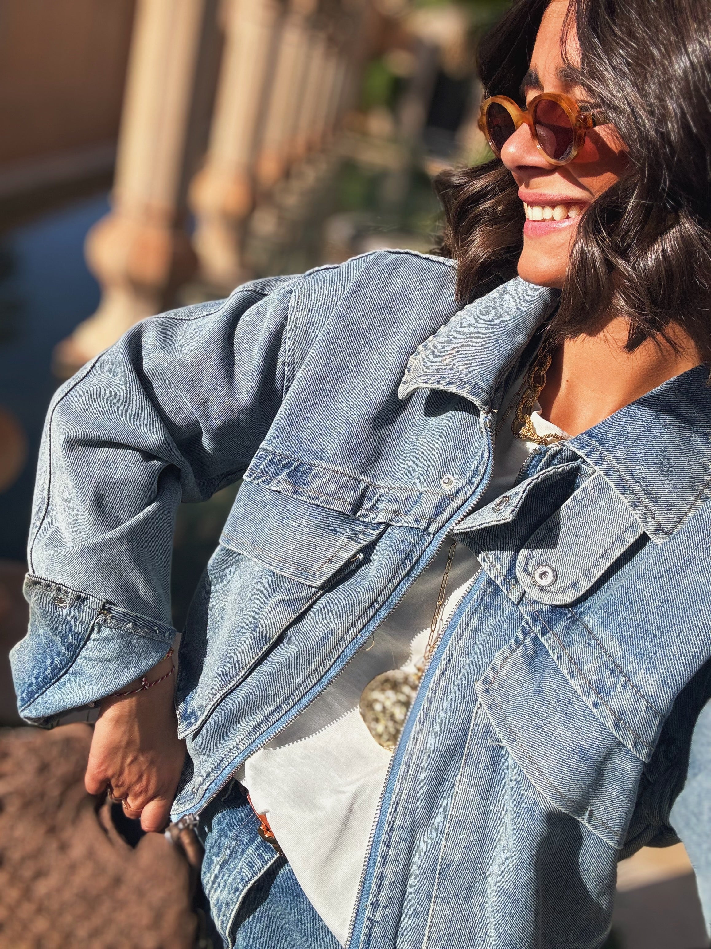 Veste BOMBERS en jean - Image 4