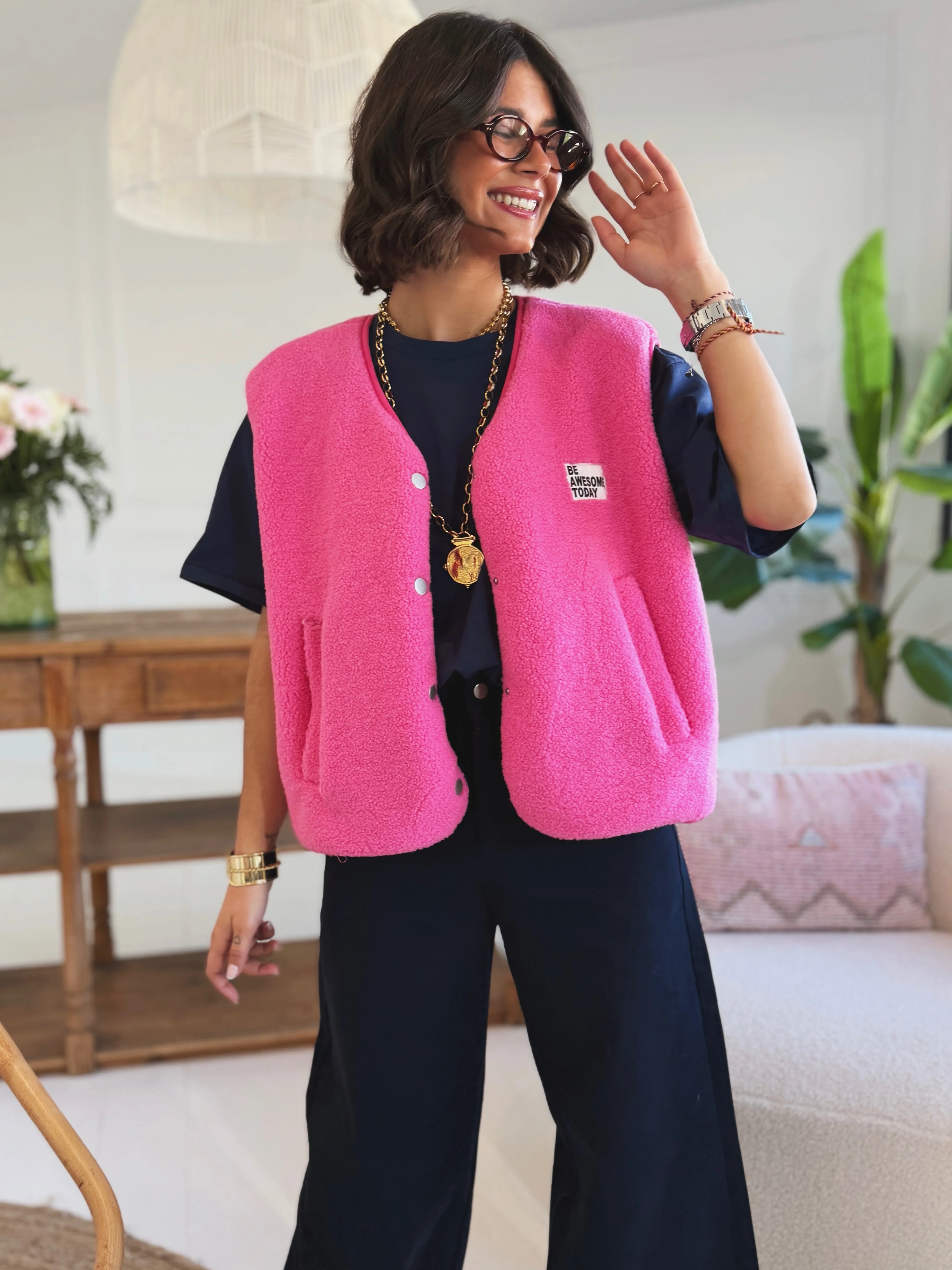 Veste sans manche AWESOME fuschia