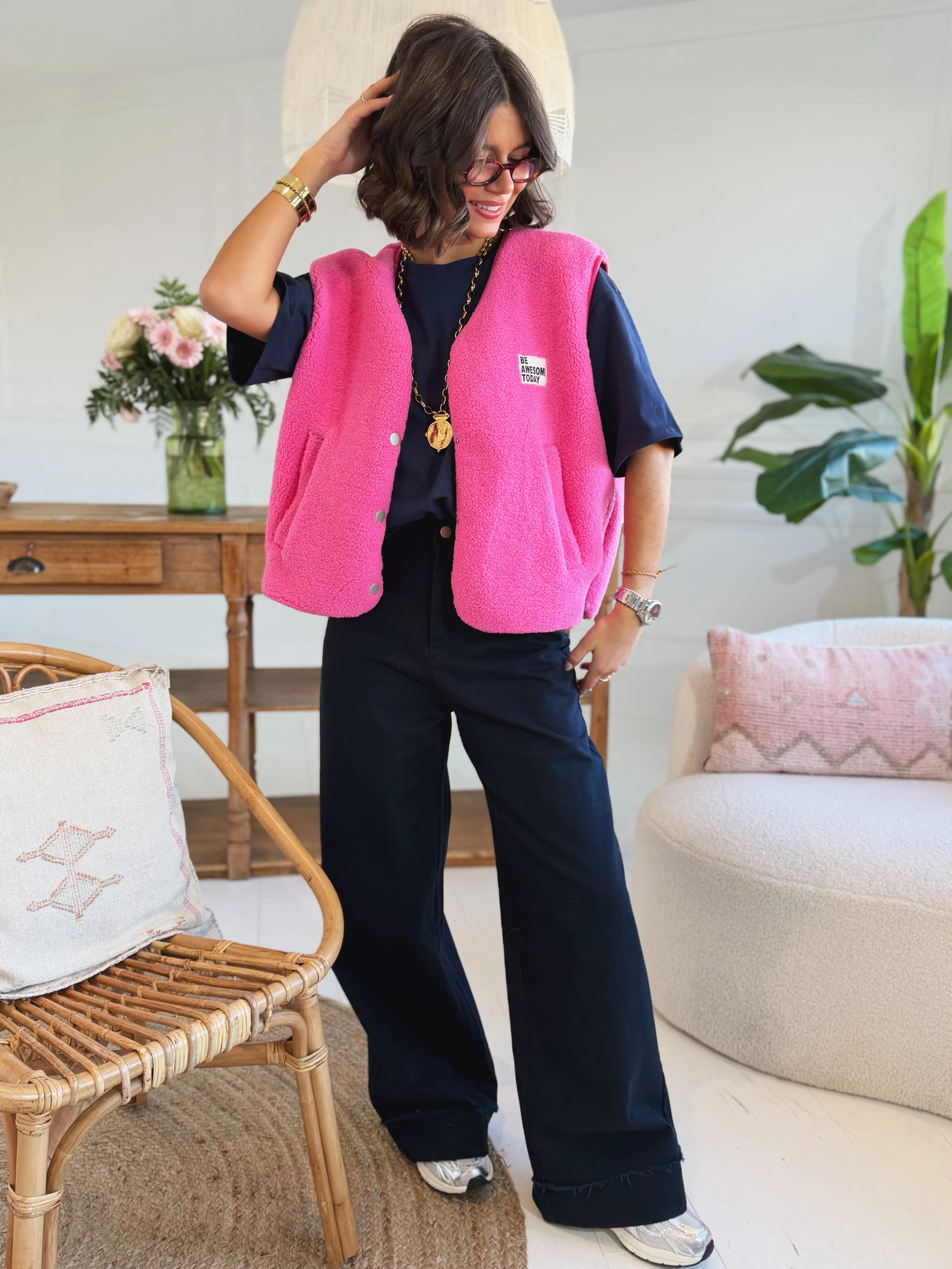 Veste sans manche AWESOME fuschia - Image 3
