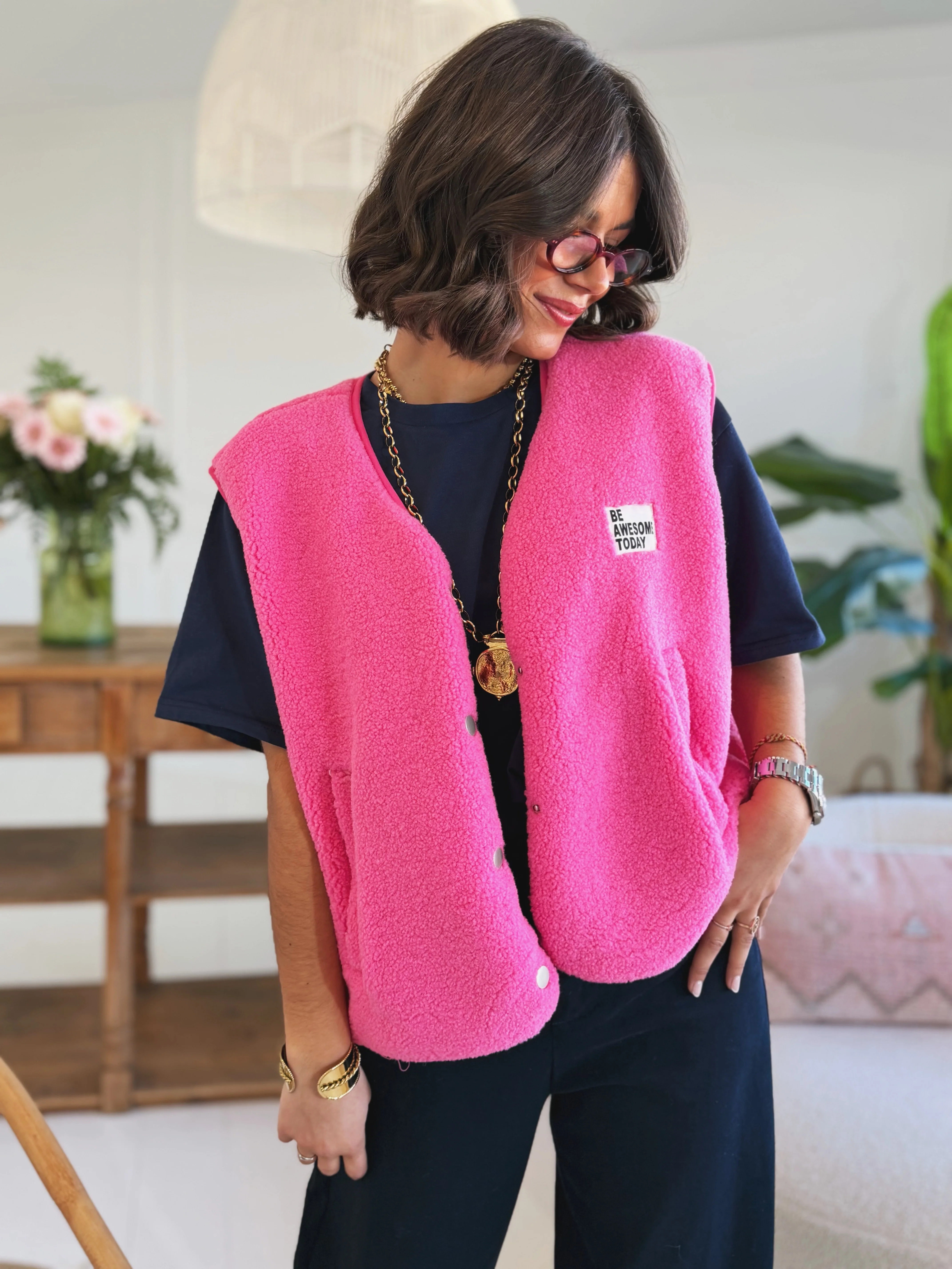 Veste sans manche AWESOME fuschia - Image 4